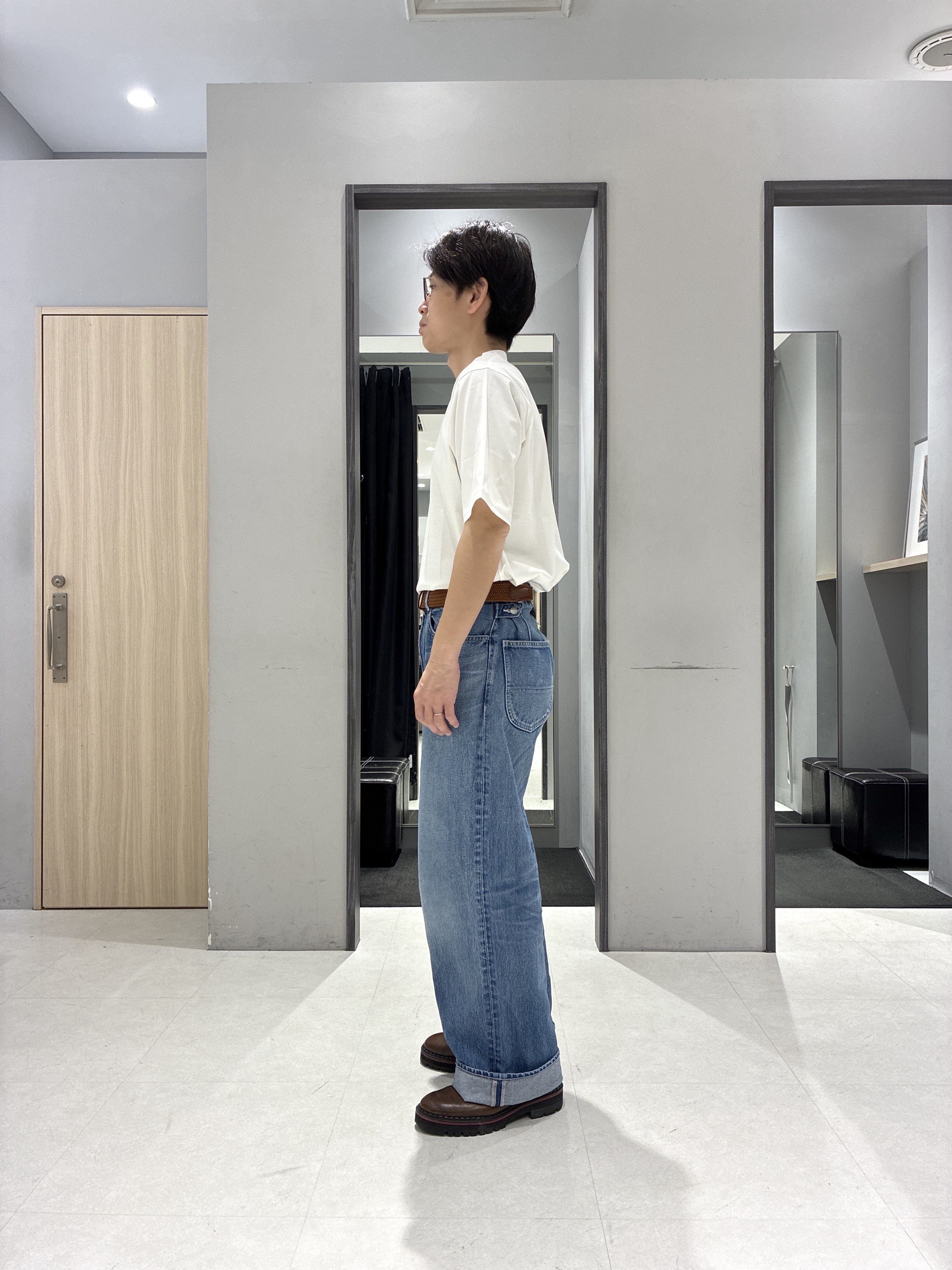 わいずみさんの「TAKEO KIKUCHI｜【接触冷感】ハイブリッド リネン 七分袖シャツ」を使ったコーディネート