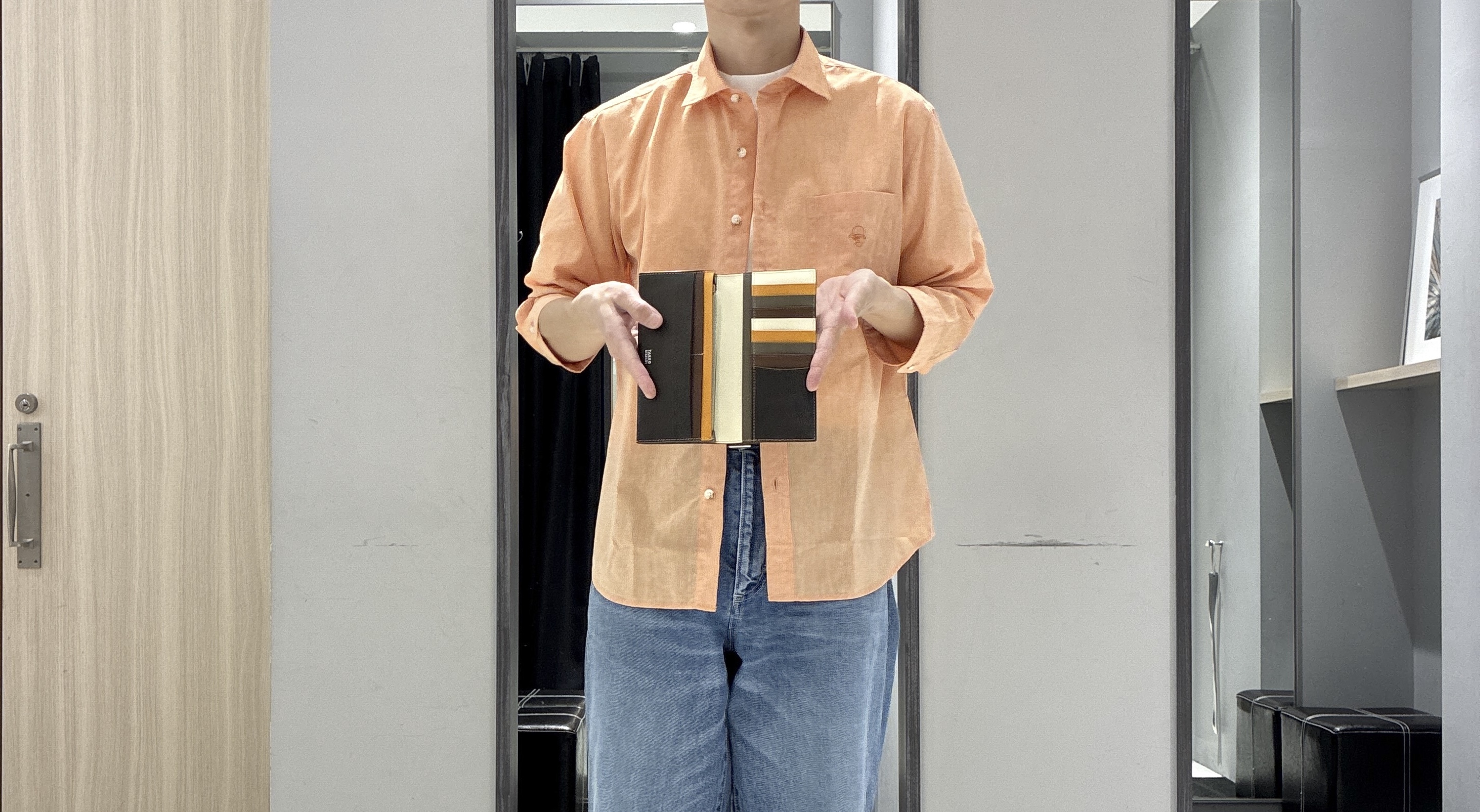 わいずみさんの「TAKEO KIKUCHI｜【接触冷感】ハイブリッド リネン 七分袖シャツ」を使ったコーディネート