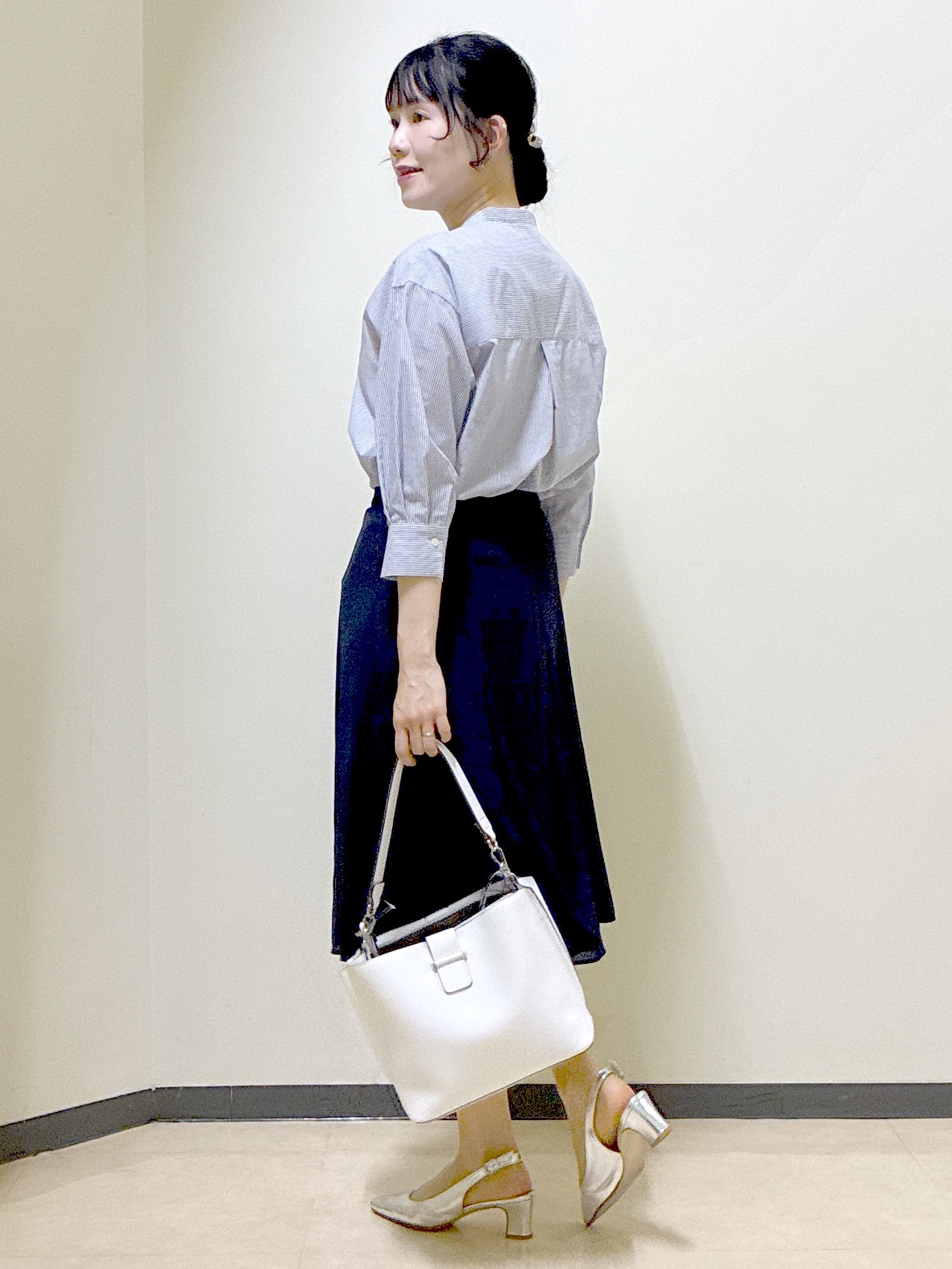  beni_gingerさんの「Reflect｜【接触冷感】八分袖フロントフリルブラウス」を使ったコーディネート