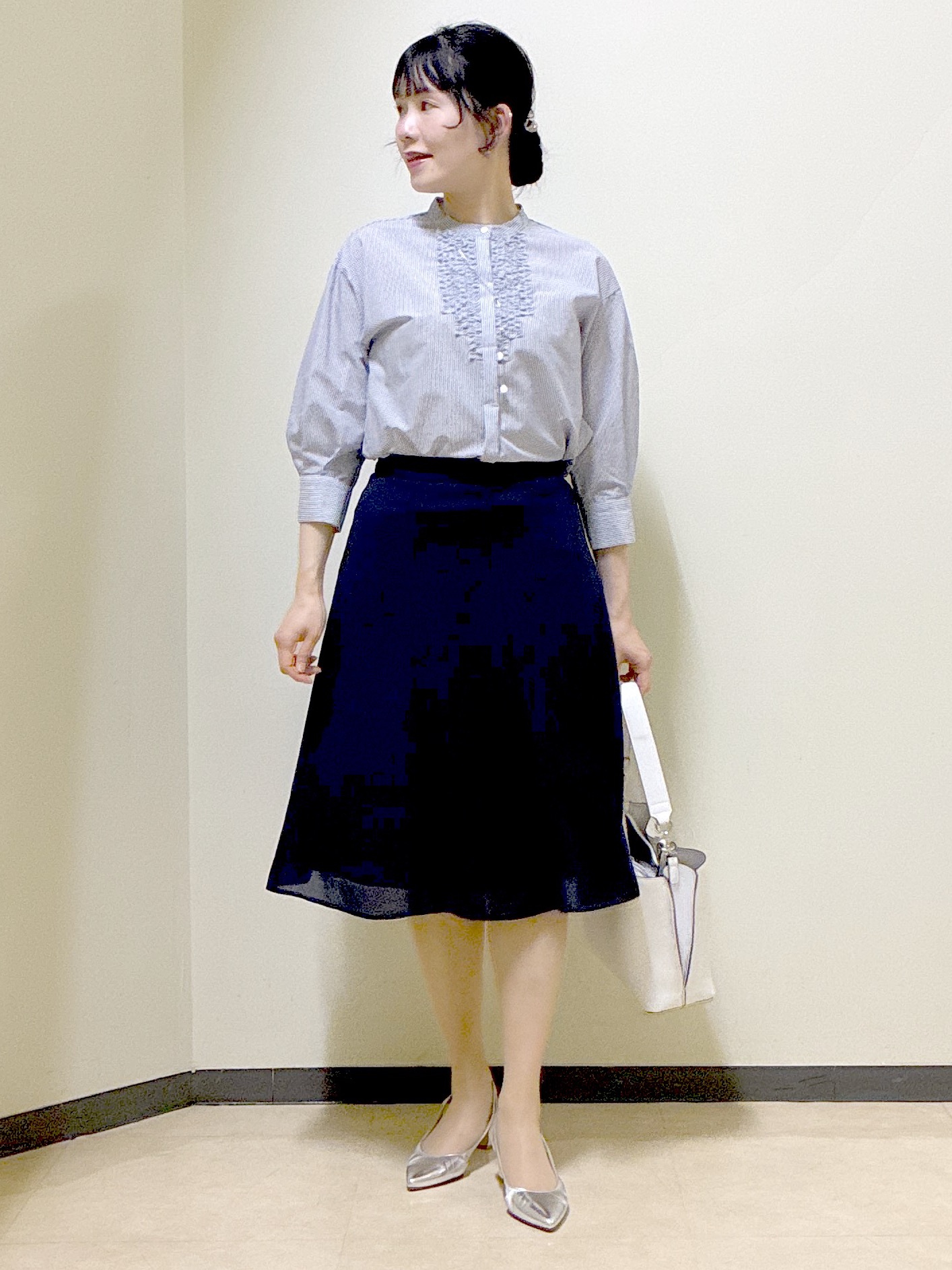  beni_gingerさんの「Reflect｜【接触冷感】八分袖フロントフリルブラウス」を使ったコーディネート