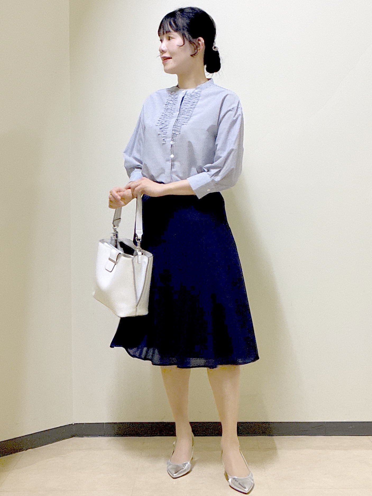  beni_gingerさんの「Reflect｜【接触冷感】八分袖フロントフリルブラウス」を使ったコーディネート