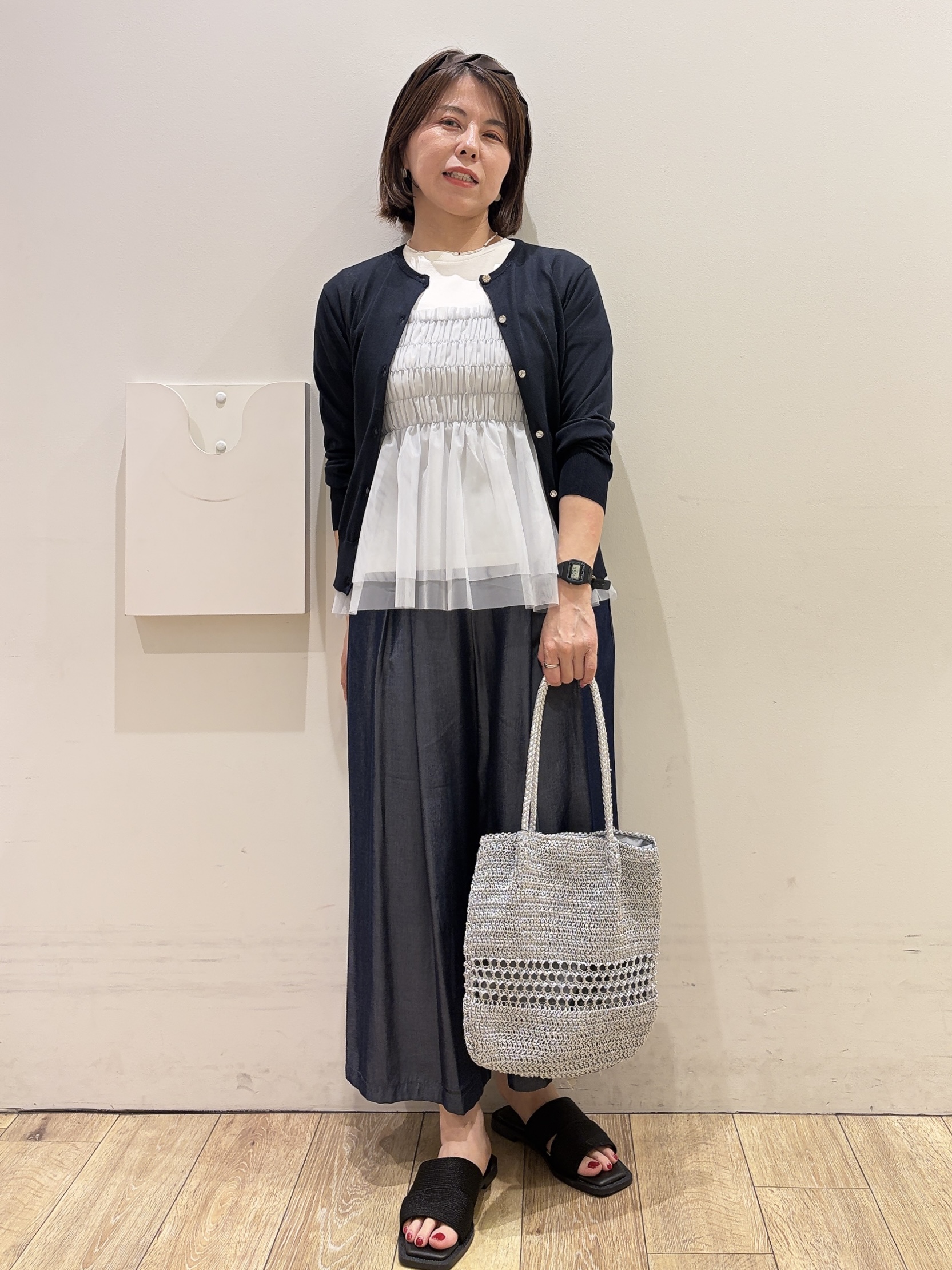 YUKOさんの「index｜サテンねじりデザインカチューシャ」を使ったコーディネート