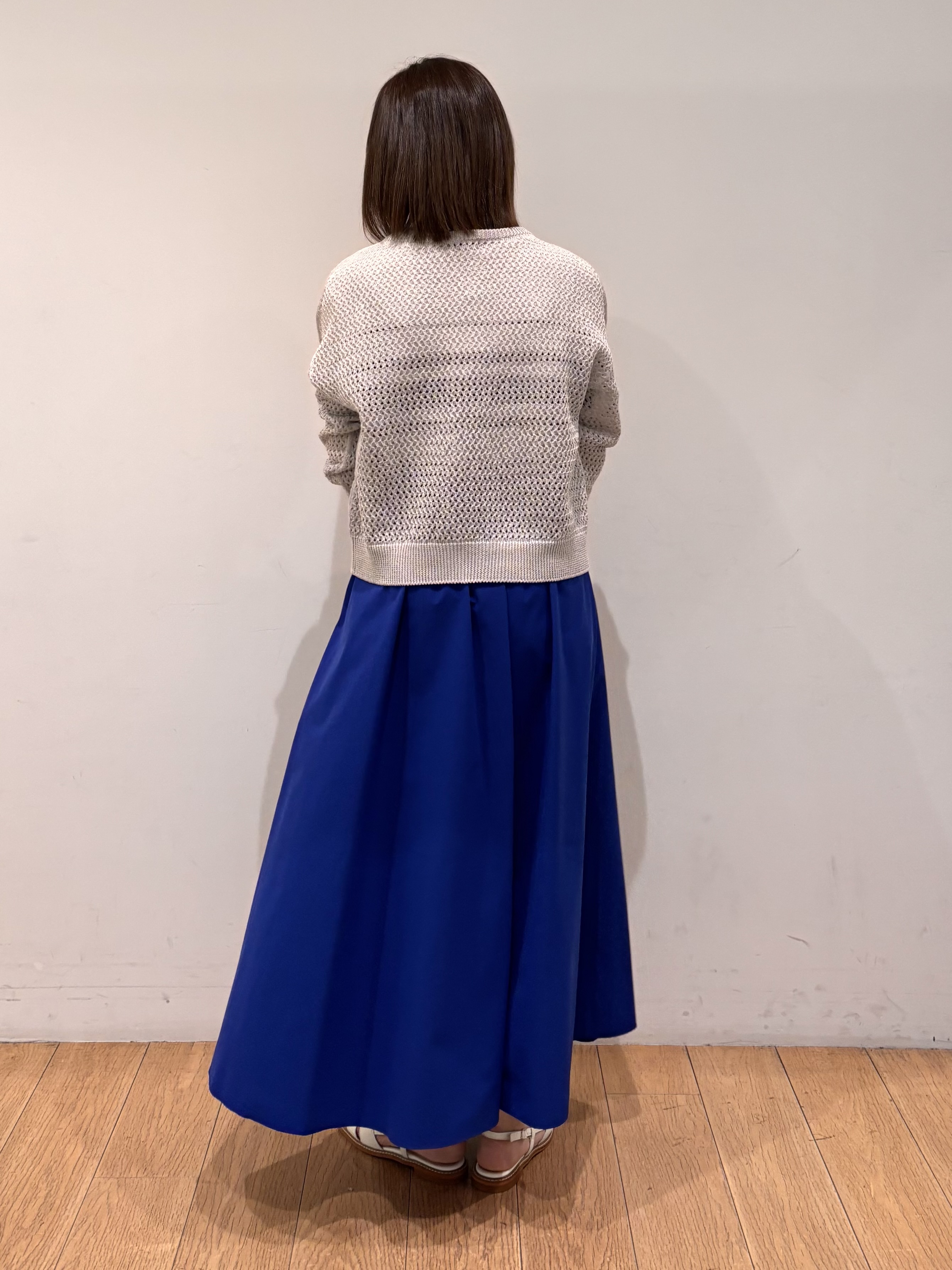 mikkoさんの「INDIVI｜【洗える／コットン】メッシュジップニットカーディガン」を使ったコーディネート