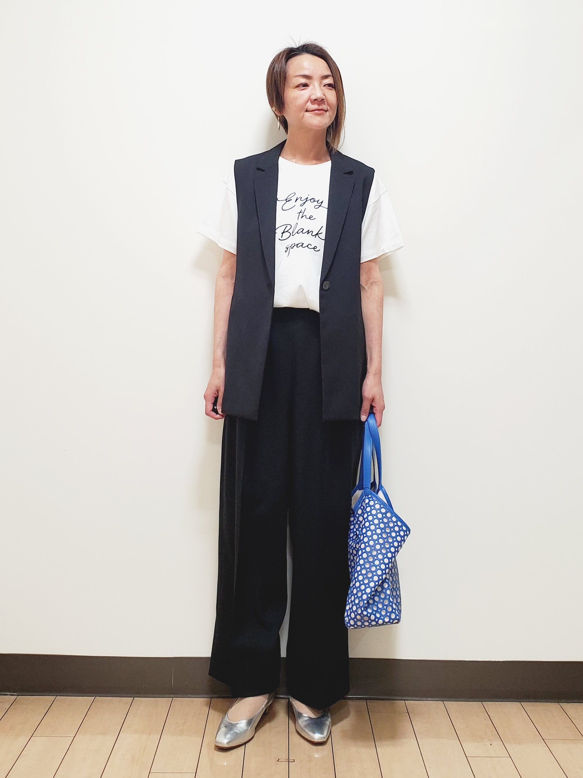 yuuさんの「Reflect｜【セットアップ可】リネンライクジレ」を使ったコーディネート