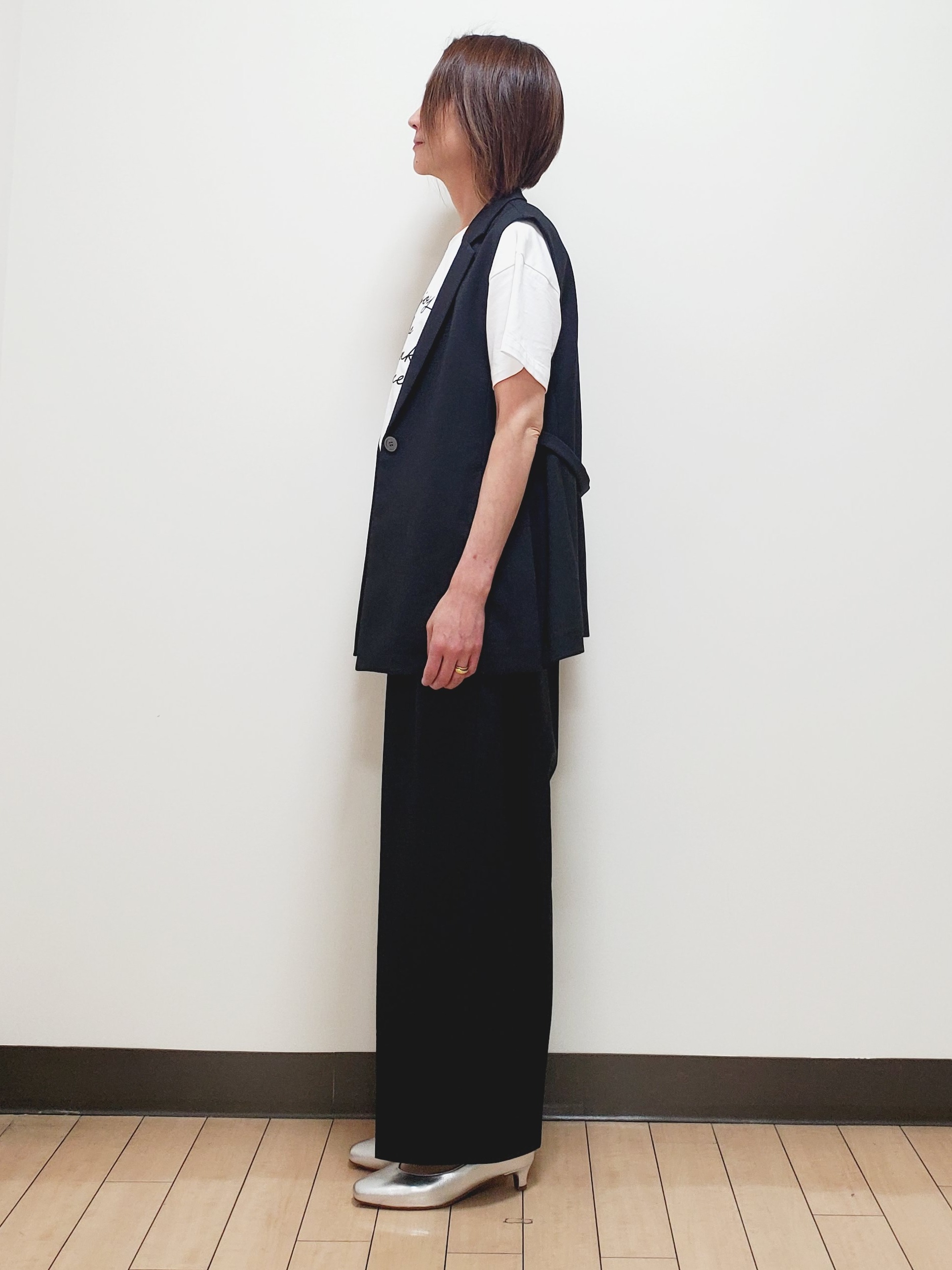 yuuさんの「Reflect｜【セットアップ可】リネンライクジレ」を使ったコーディネート