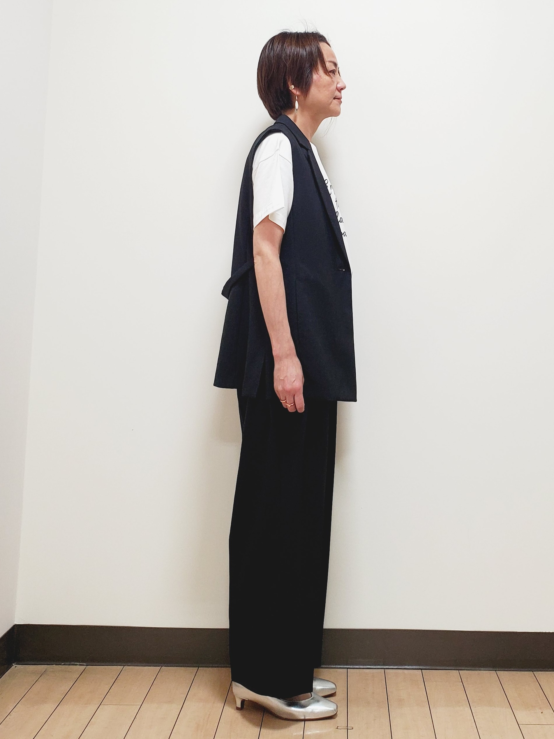 yuuさんの「Reflect｜【セットアップ可】リネンライクジレ」を使ったコーディネート