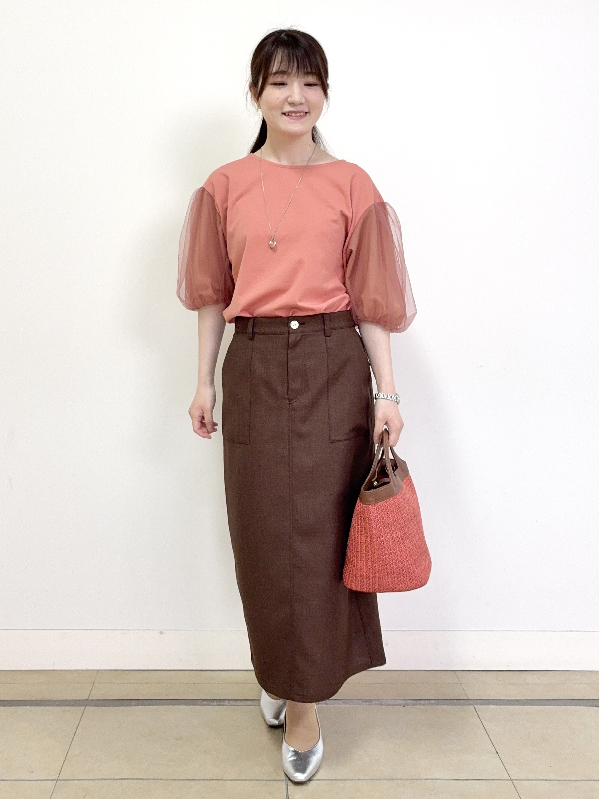 mikiさんの「Reflect｜【UVカット／接触冷感／吸水速乾】チュールスリーブプルオーバー」を使ったコーディネート