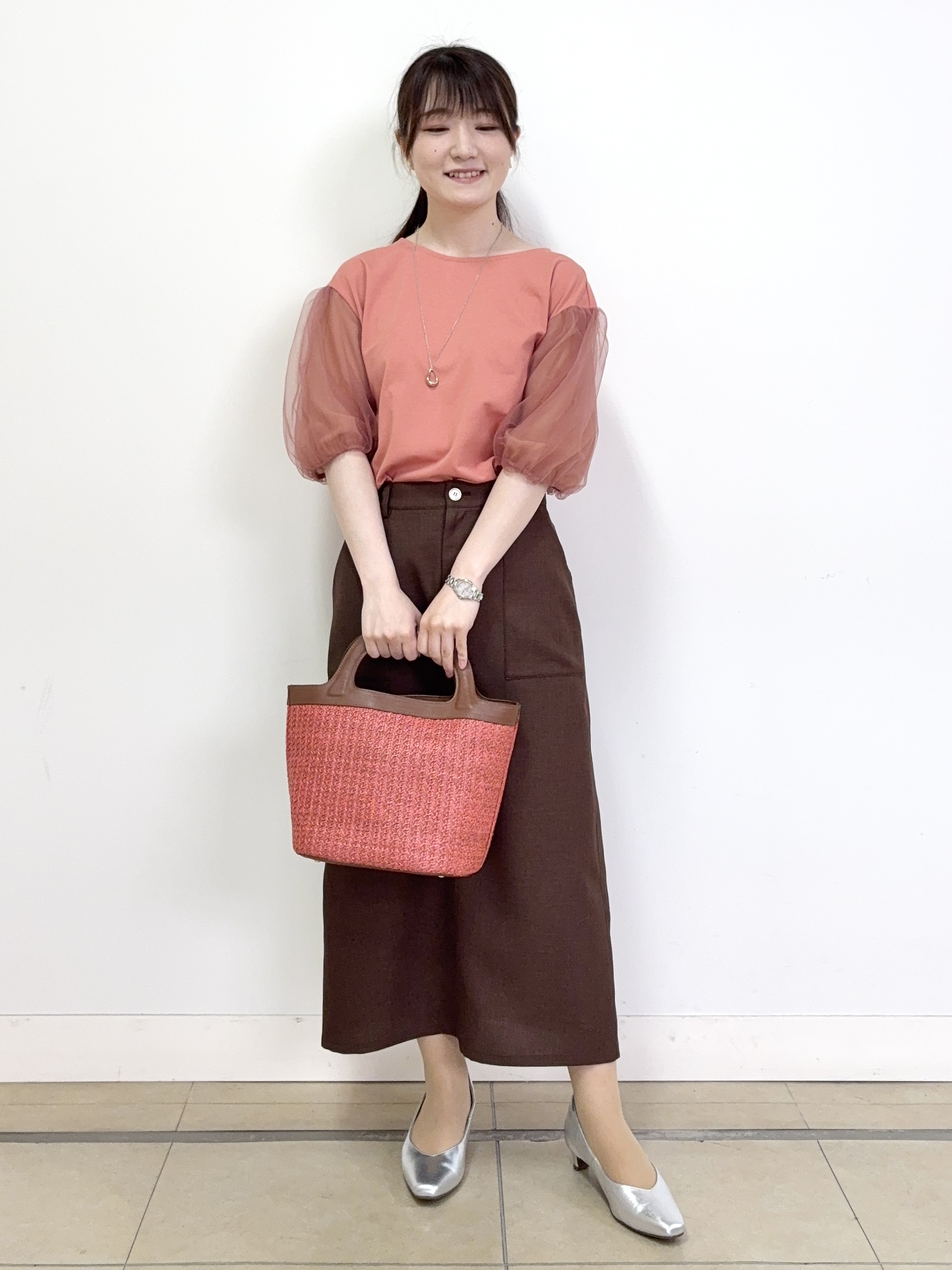 mikiさんの「Reflect｜【UVカット／接触冷感／吸水速乾】チュールスリーブプルオーバー」を使ったコーディネート