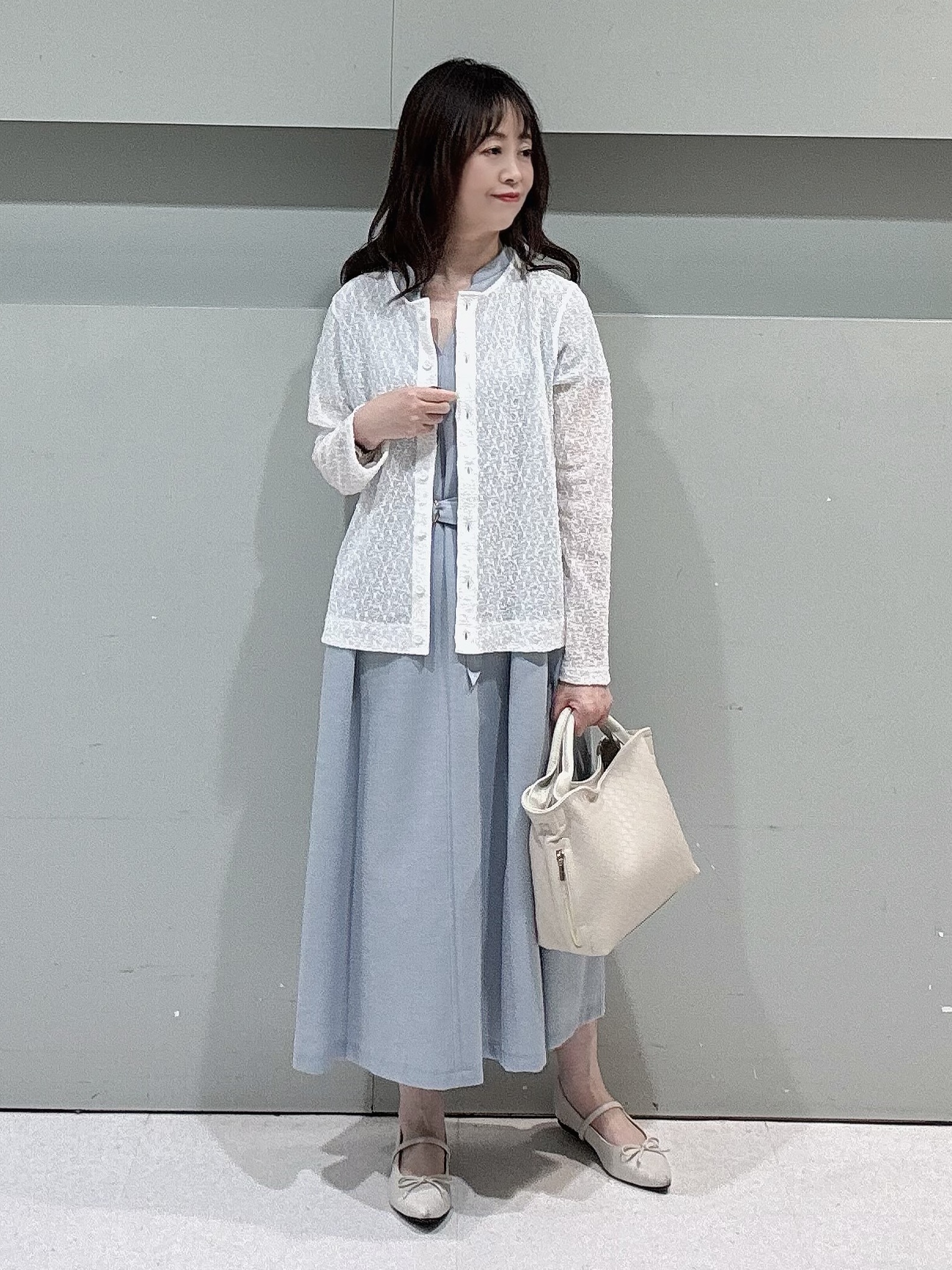 makiさんの「UNTITLED｜【古畑星夏さん着用/シアー】ストレッチレースカーディガン」を使ったコーディネート