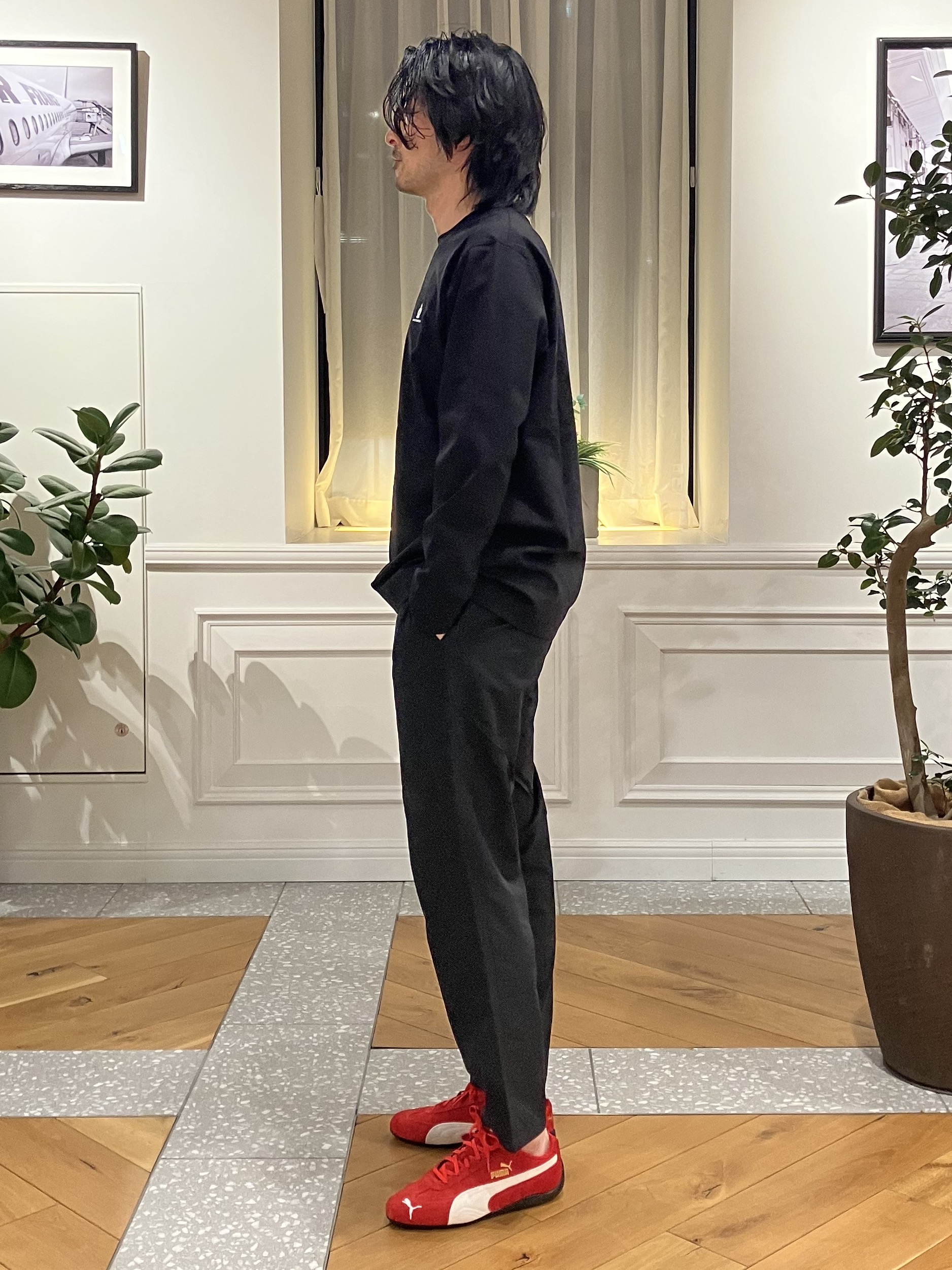 junyaさんの「DRESSTERIOR｜【接触冷感/UVカット/抗菌防臭/しわ防止】クールデオドラント ロングTシャツ」を使ったコーディネート