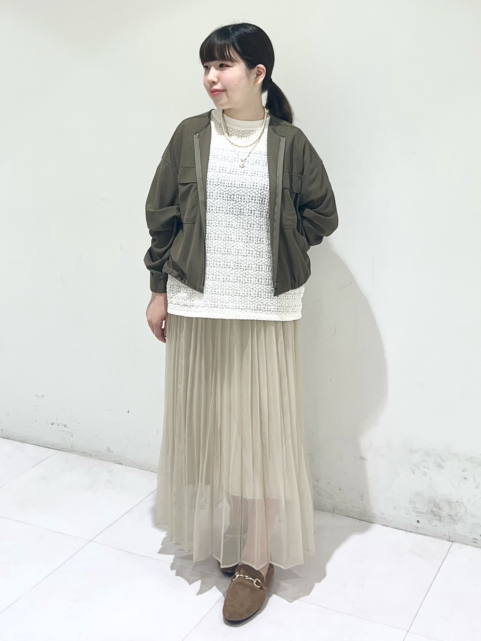 Mitsukiさんの「UNTITLED｜【古畑星夏さん着用/洗える】シアーブルゾン」を使ったコーディネート