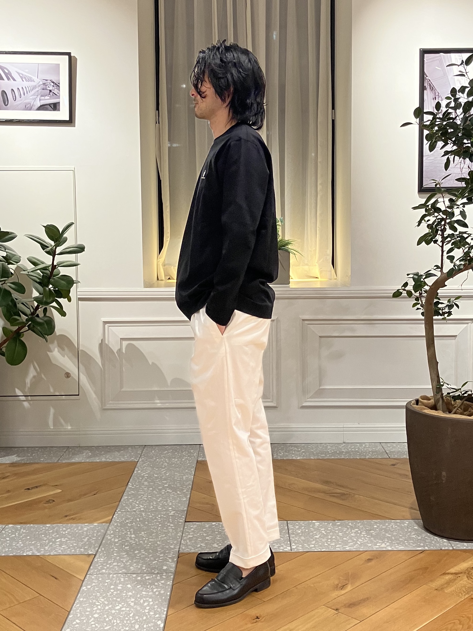 junyaさんの「DRESSTERIOR｜【接触冷感/UVカット/抗菌防臭/しわ防止】クールデオドラント ロングTシャツ」を使ったコーディネート