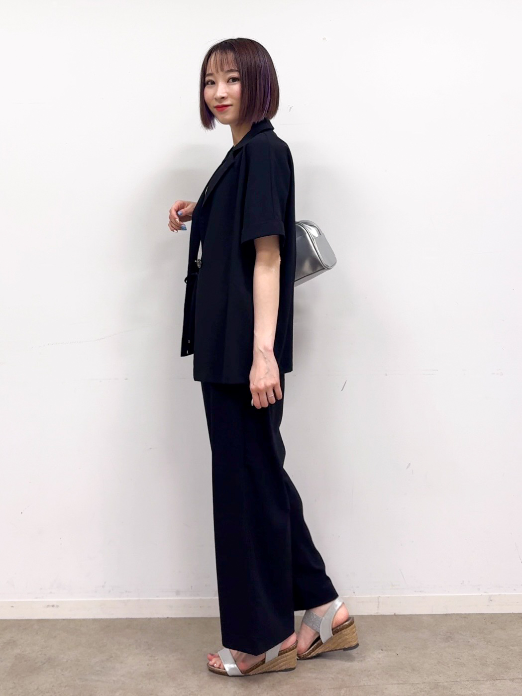 𝐜𝐡𝐢𝐤𝐚さんの「SHOO･LA･RUE｜【高レビュー/洗濯機可/セットアップ可】軽凛(かろりん) ひんやり半袖ジャケット」を使ったコーディネート