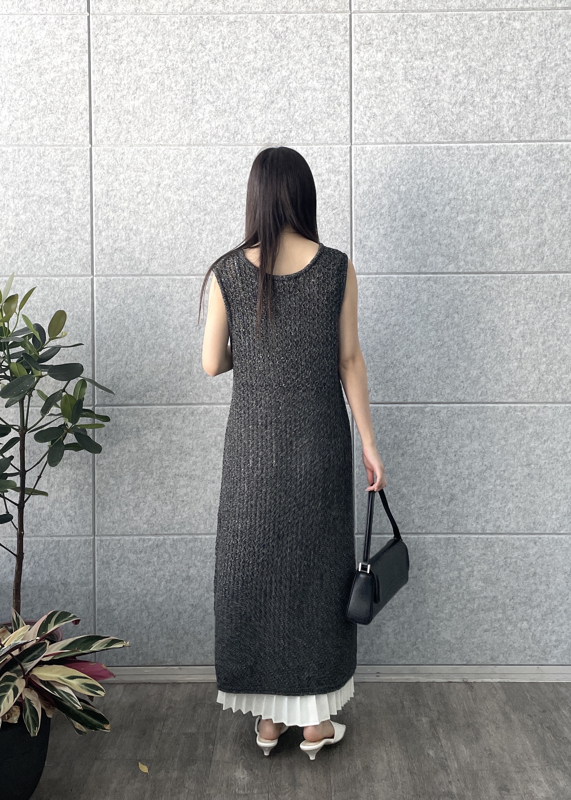 Renoさんの「INDIVI｜メランジニットワンピース」を使ったコーディネート