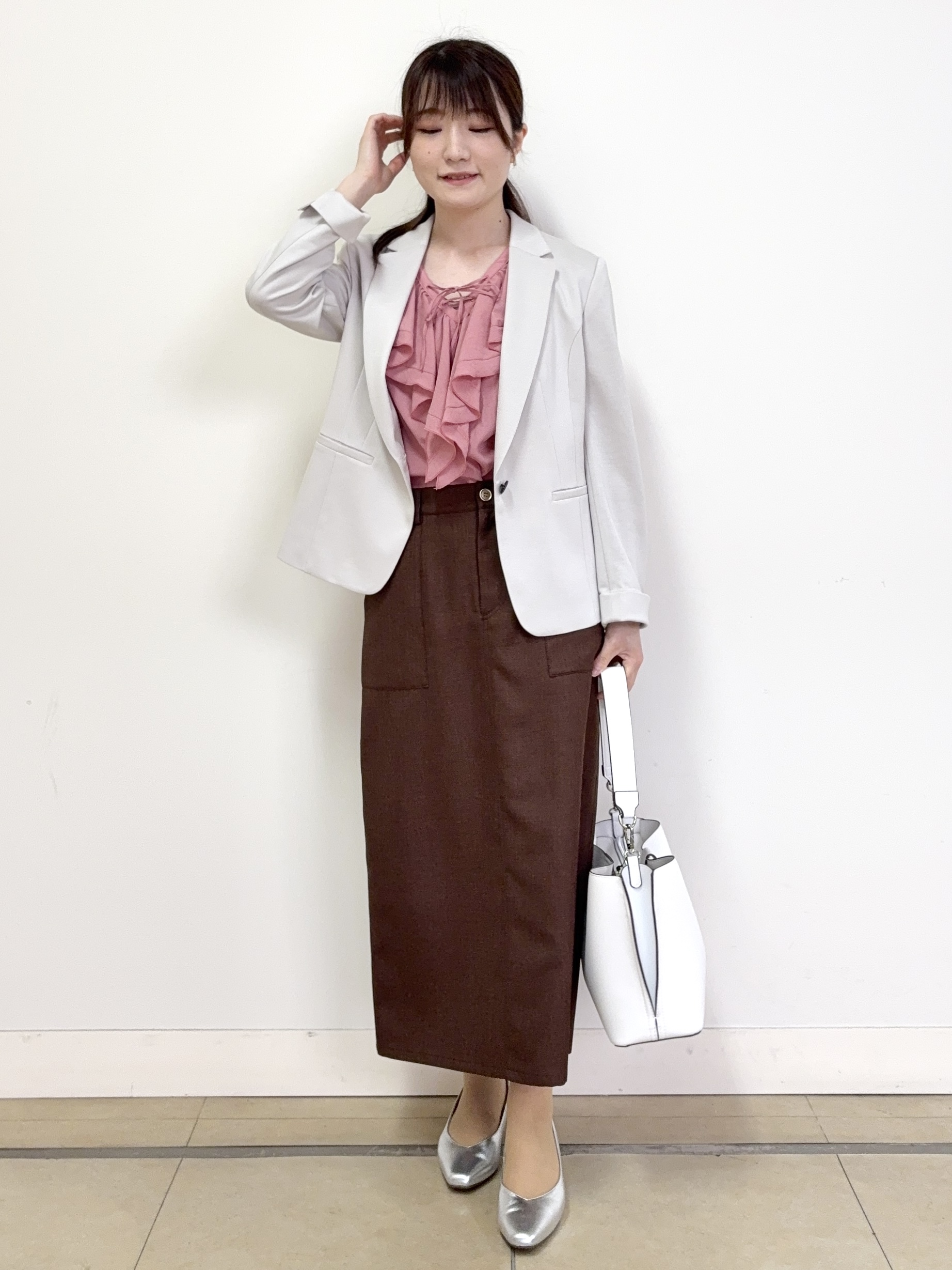 mikiさんの「Reflect｜【SS-4Lサイズ／UVカット／接触冷感】匠ジャケット／ベーシックテーラード」を使ったコーディネート
