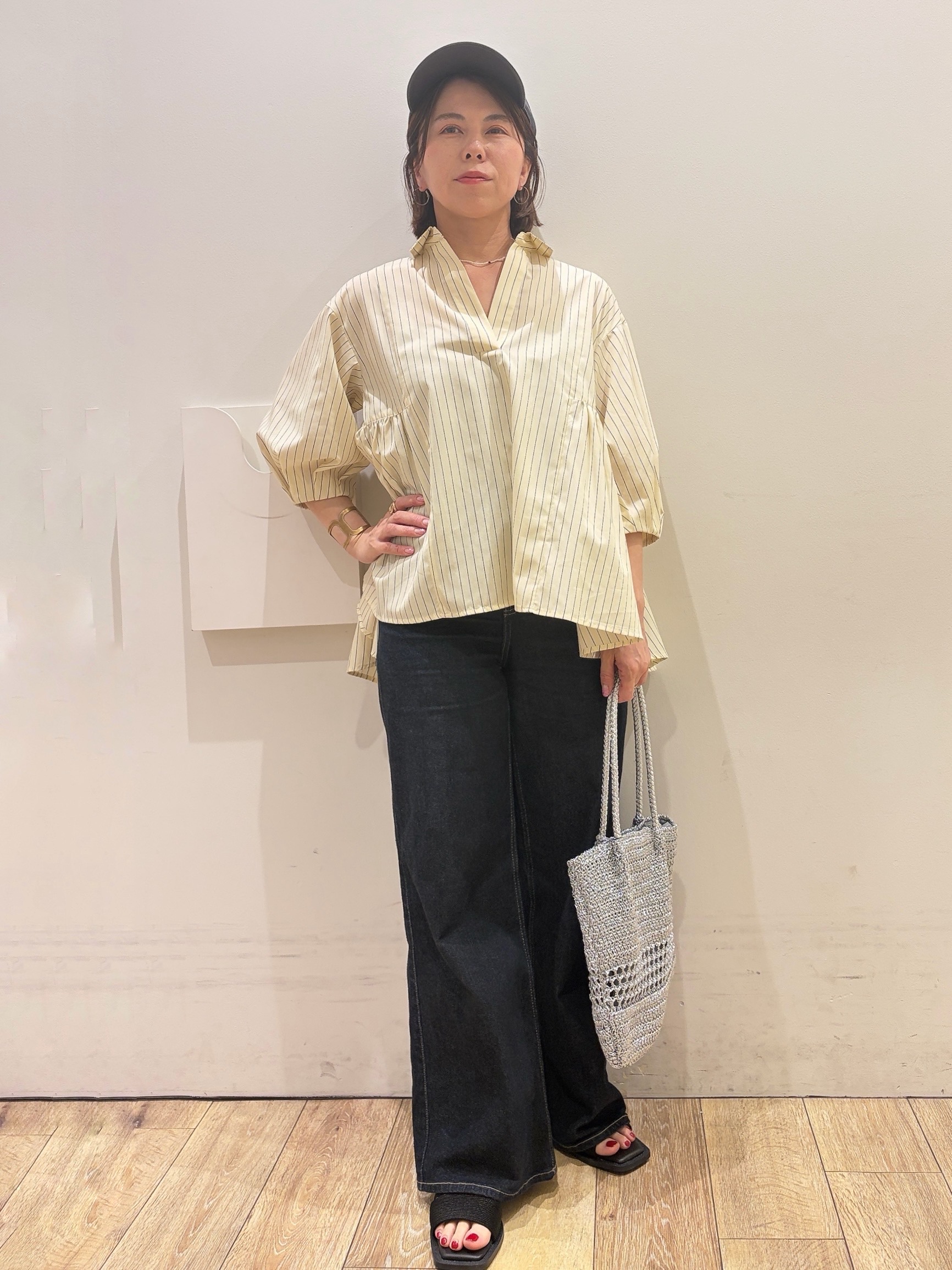 YUKOさんの「index｜ストレッチバギーデニム【洗濯機洗い可】《SS～LL》」を使ったコーディネート