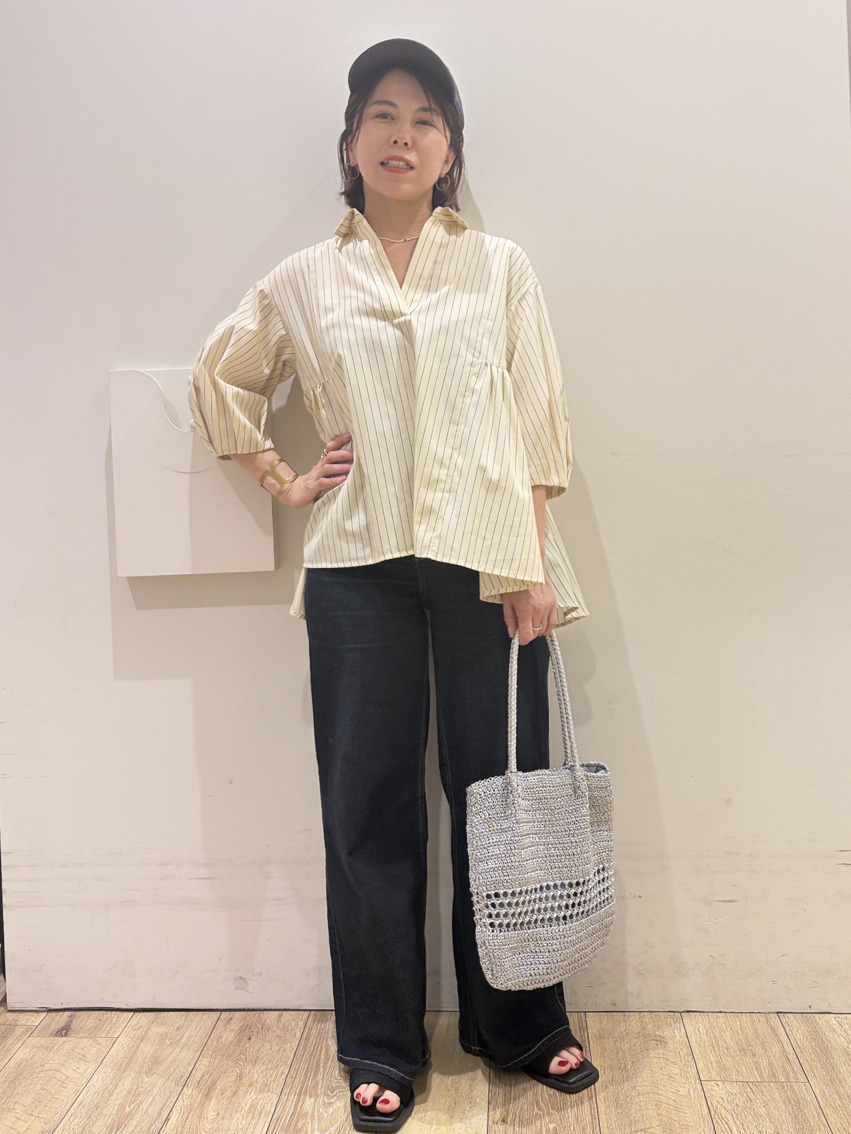 YUKOさんの「index｜ストレッチバギーデニム【洗濯機洗い可】《SS～LL》」を使ったコーディネート