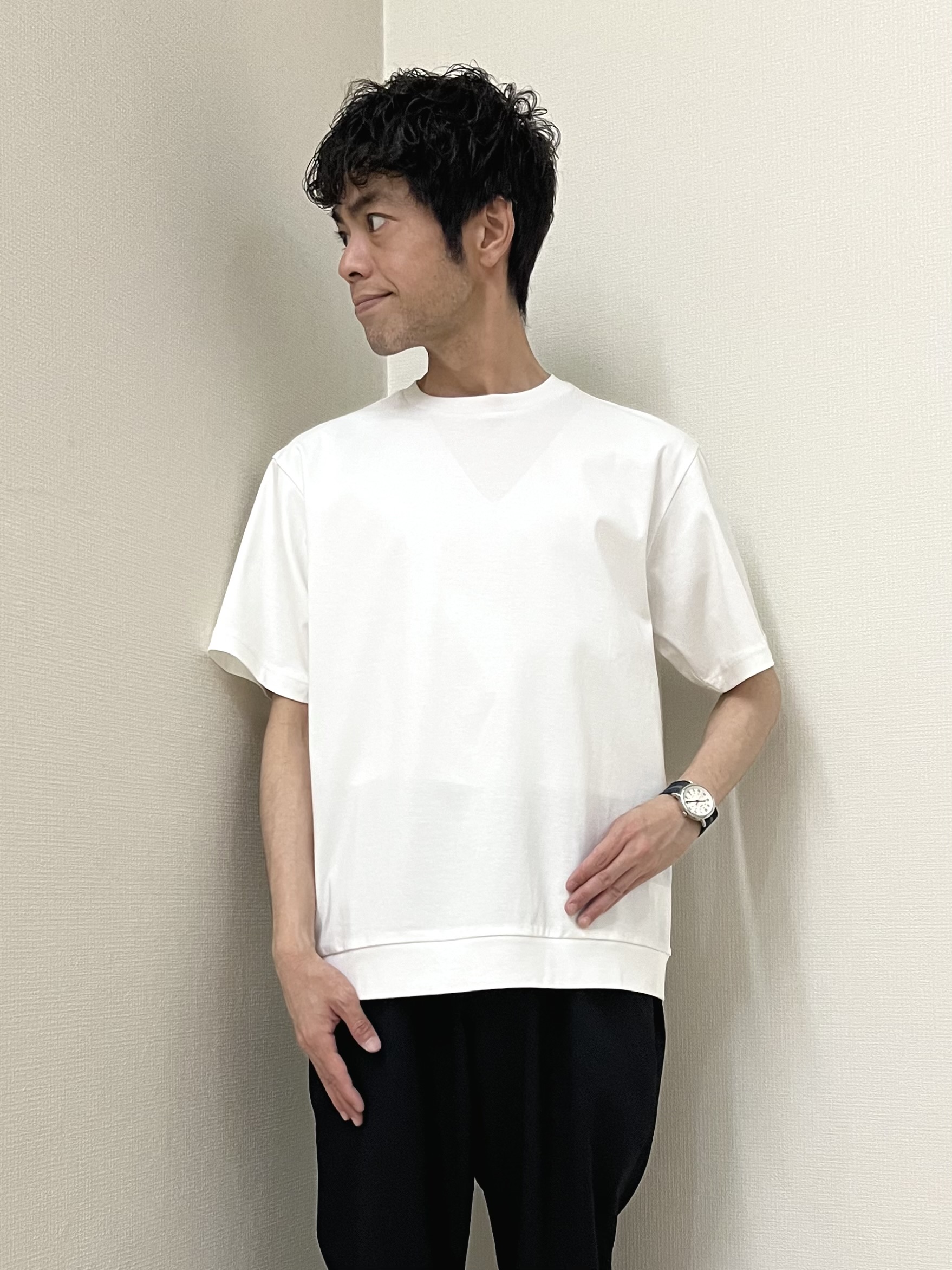 URAさんの「TAKEO KIKUCHI｜【BOWLER HAT LABEL】ビリケンさんプリント 半袖シャツ」を使ったコーディネート