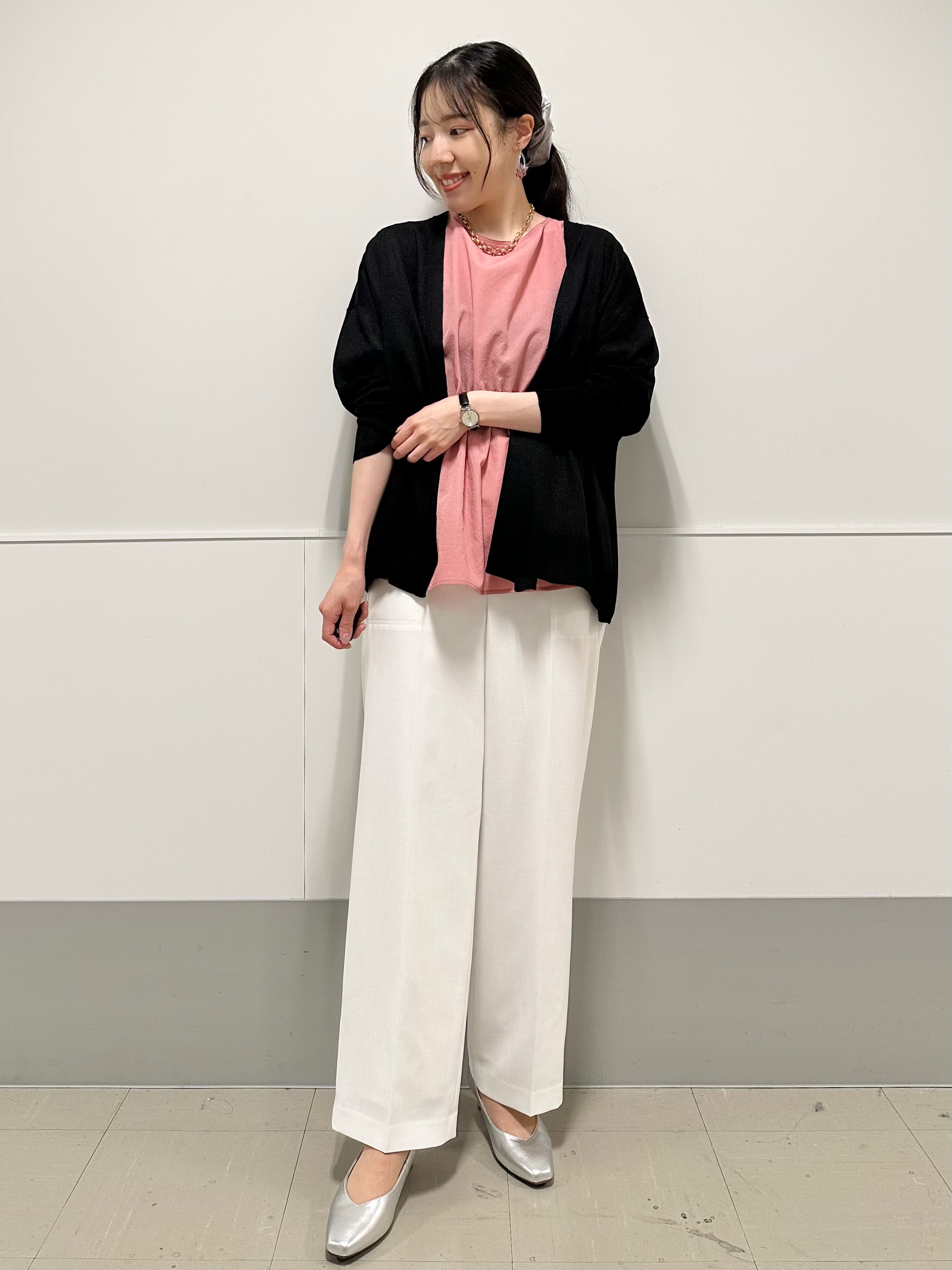 Momoさんの「Reflect｜【冷房対策に◎】すっきり見え着流しカーディガン」を使ったコーディネート