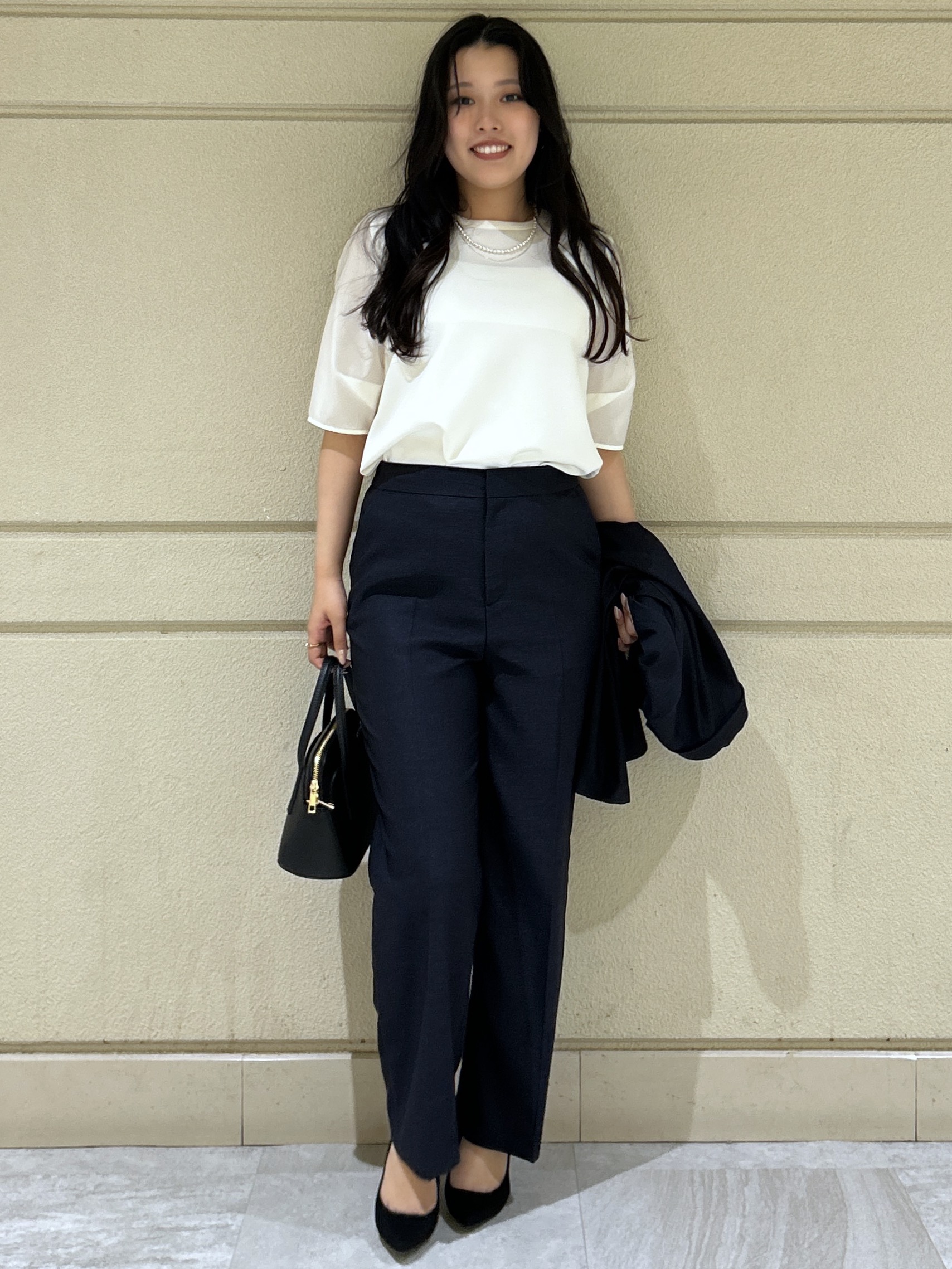 Momokaさんの「COUP DE CHANCE｜【手洗い可／日本製】袖シアーパフスリーブ ブラウス」を使ったコーディネート