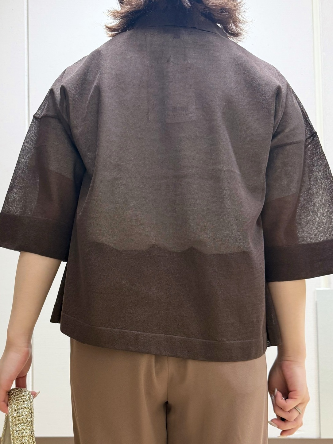 Rikoさんの「INDIVI｜【洗える】ガーター編みVネックニットT」を使ったコーディネート