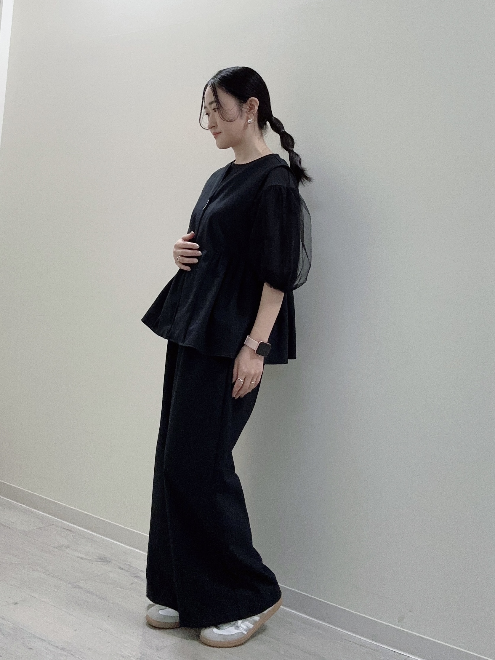 末廣美智子さんの「Reflect｜【UVカット／接触冷感／吸水速乾】チュールスリーブプルオーバー」を使ったコーディネート