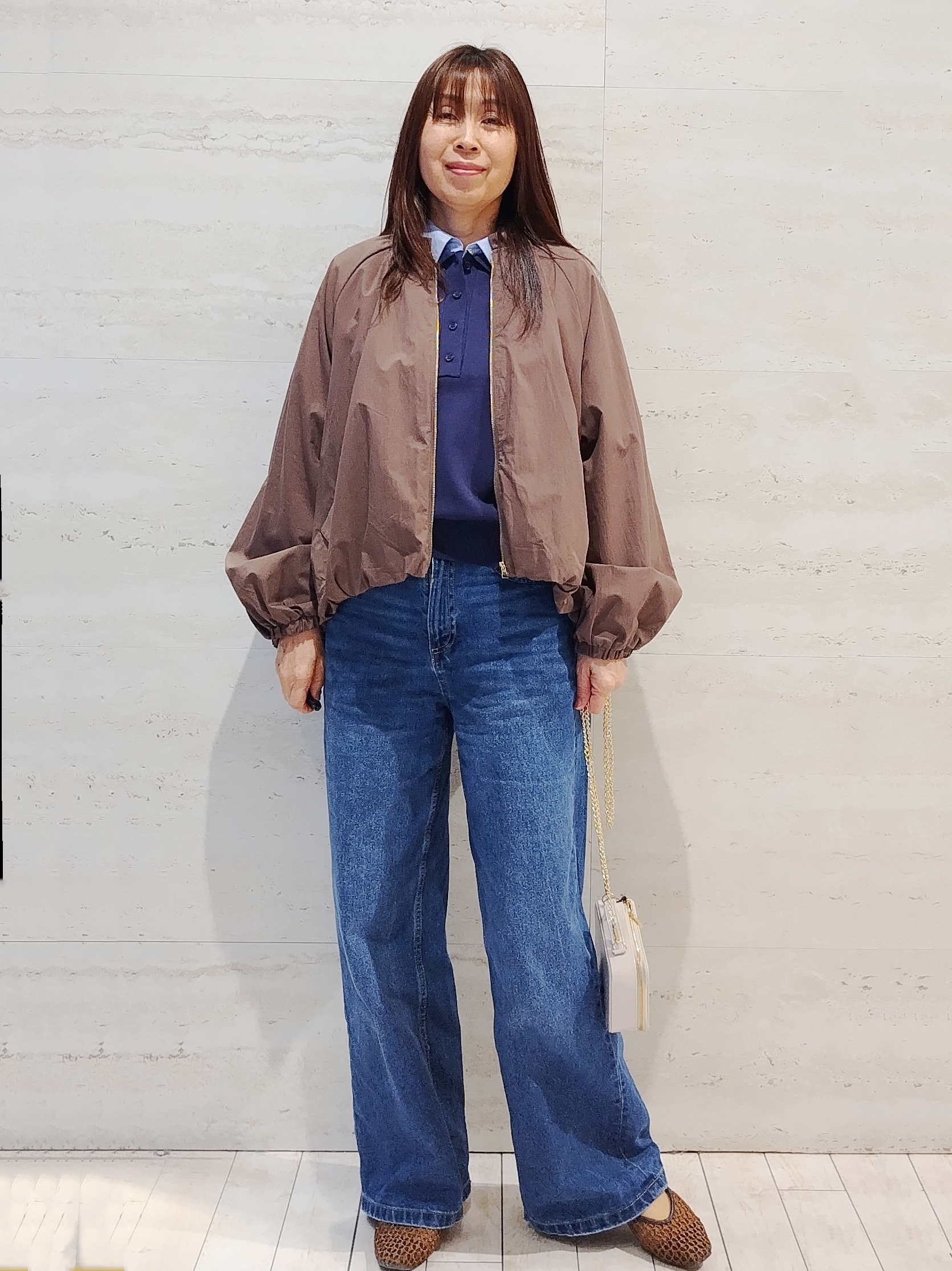 よしみさんの「OPAQUE.CLIP｜撥水 裾バルーンブルゾン【洗濯機OK】」を使ったコーディネート
