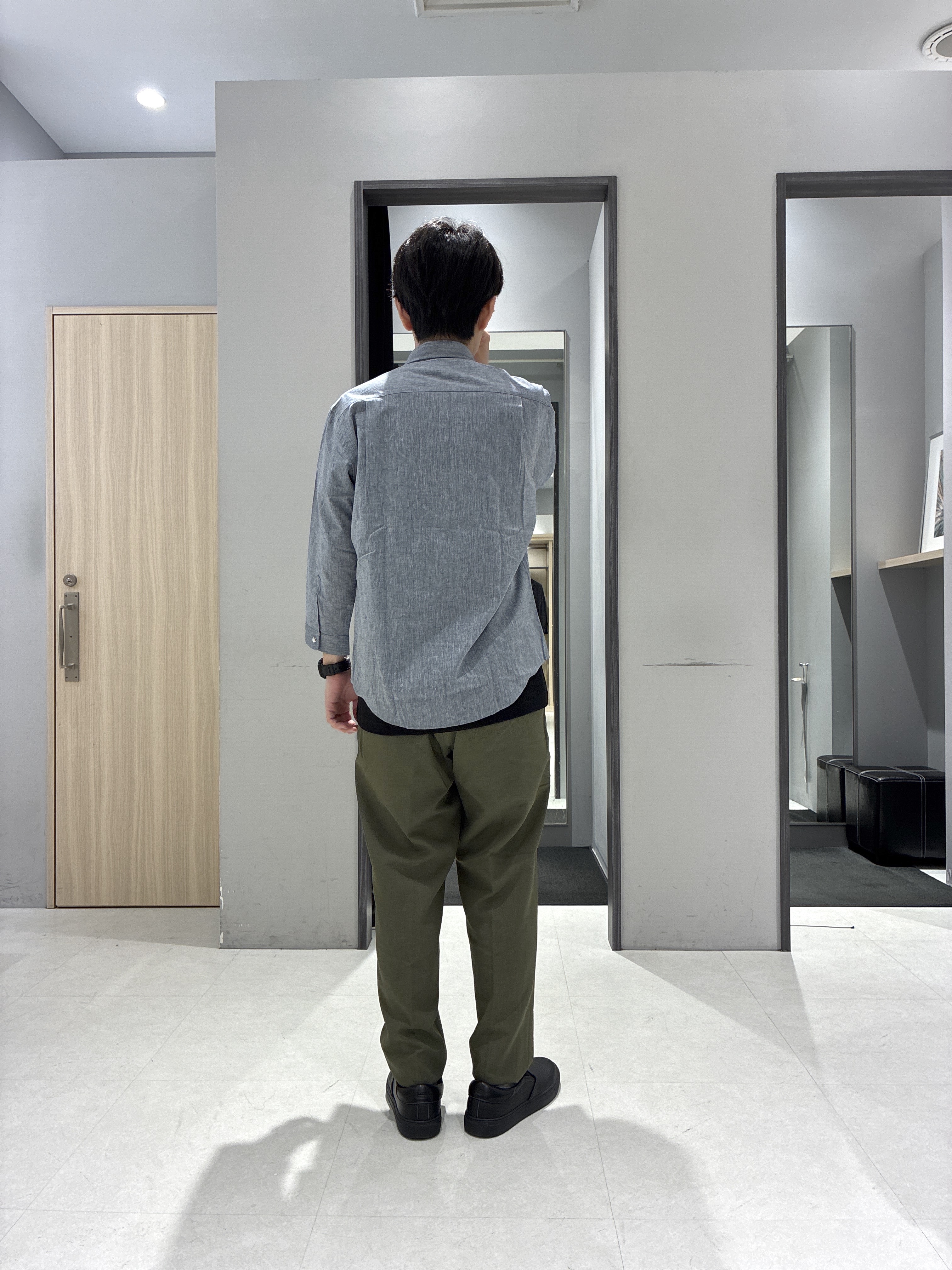 わいずみさんの「TAKEO KIKUCHI｜【接触冷感】ハイブリッド リネン 七分袖シャツ」を使ったコーディネート