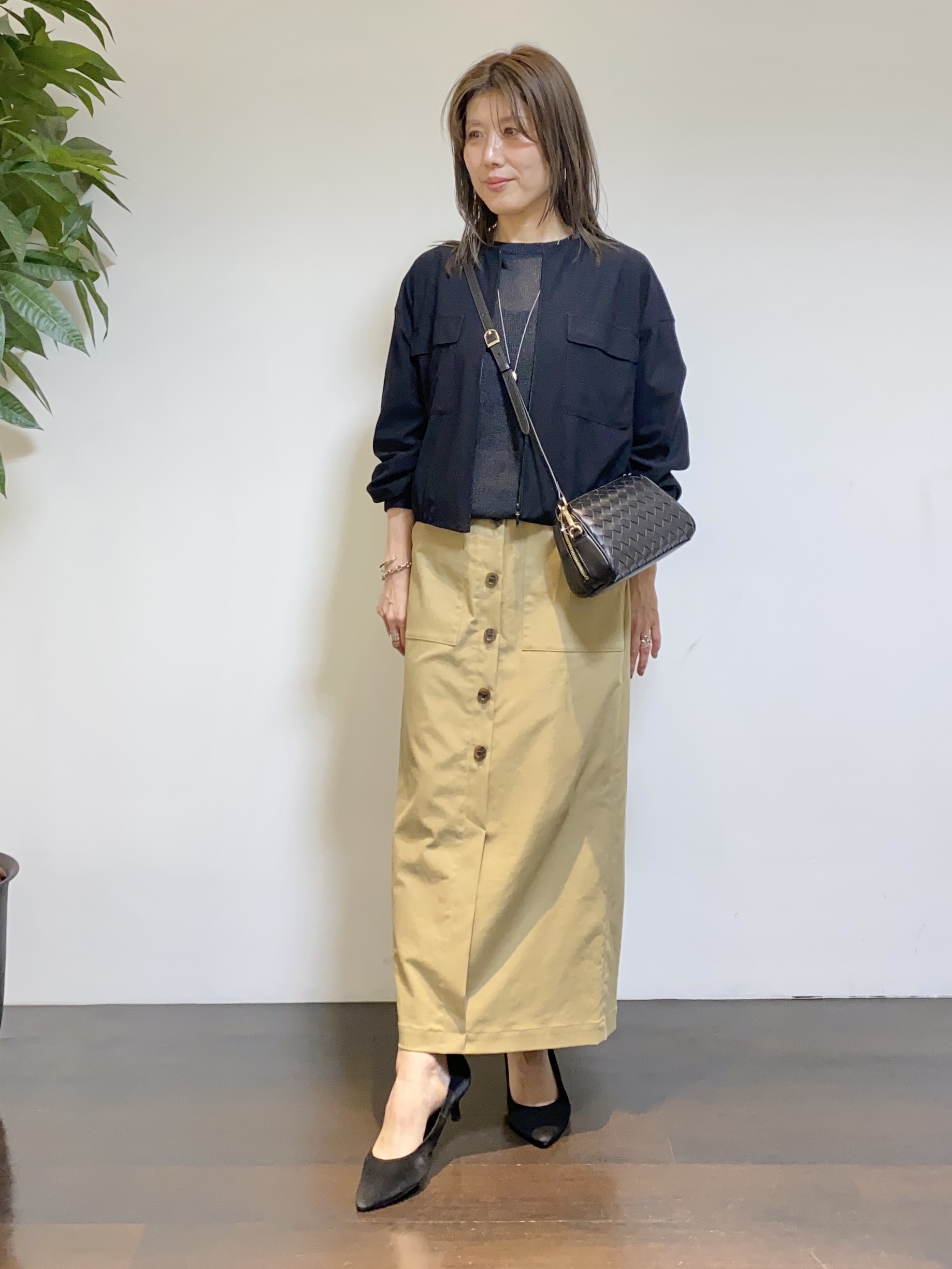 tomoさんの「UNTITLED｜【古畑星夏さん着用/洗える】シアーブルゾン」を使ったコーディネート