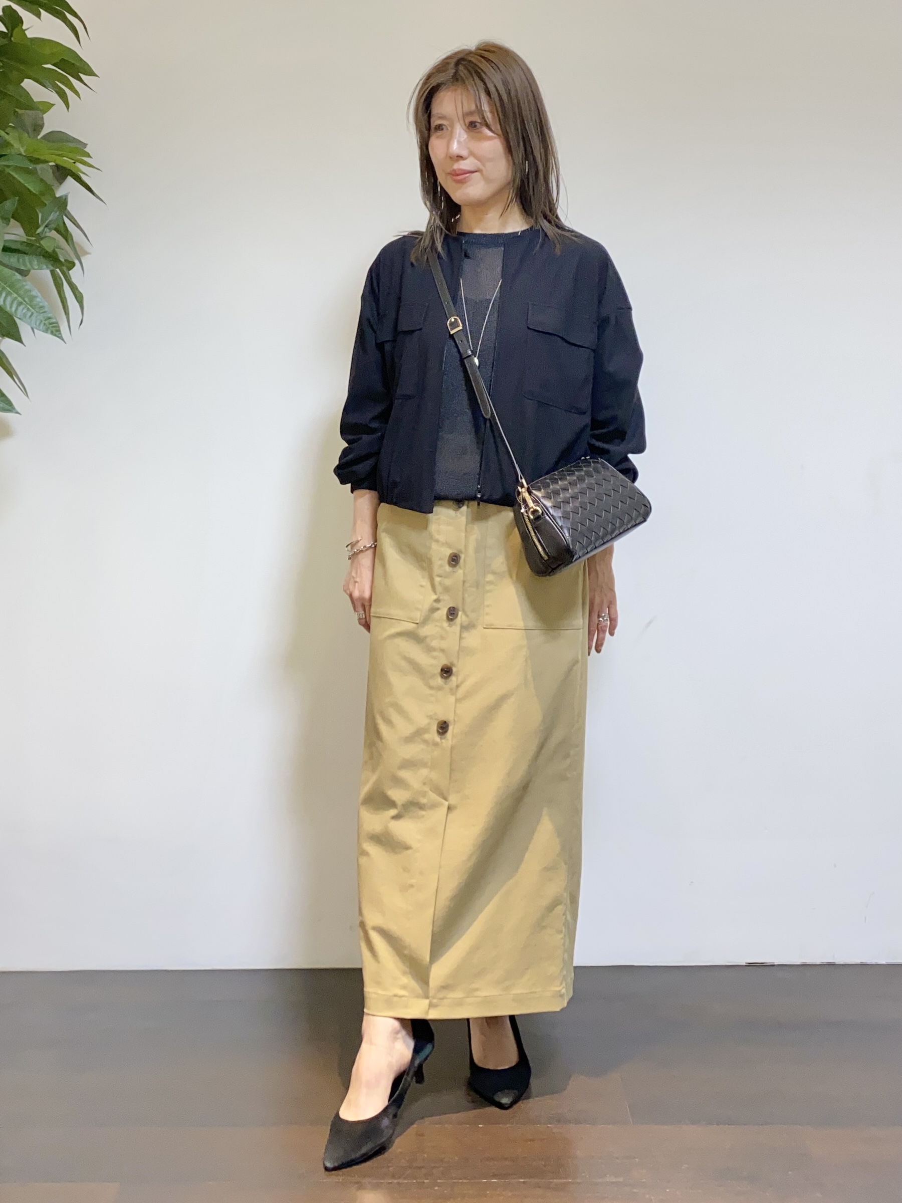 tomoさんの「UNTITLED｜【古畑星夏さん着用/洗える】シアーブルゾン」を使ったコーディネート