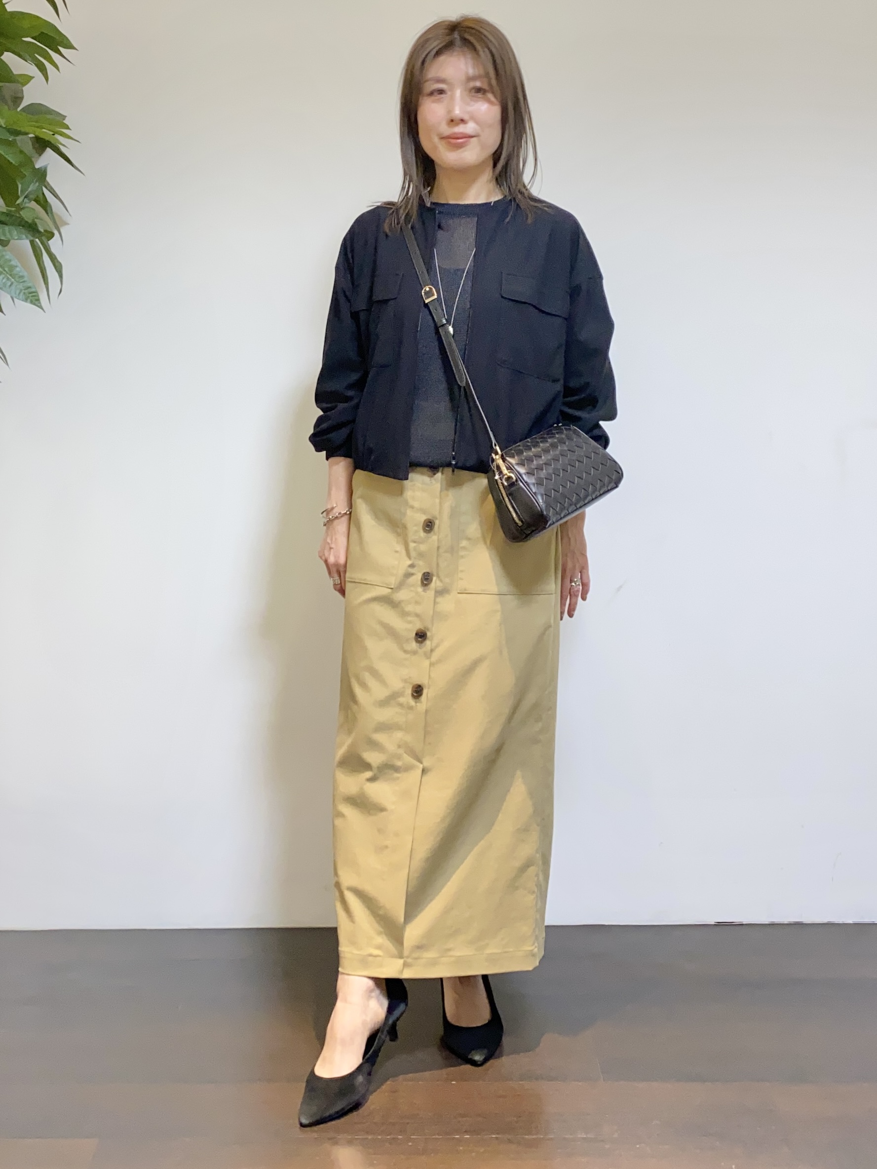 tomoさんの「UNTITLED｜【古畑星夏さん着用/洗える】シアーブルゾン」を使ったコーディネート