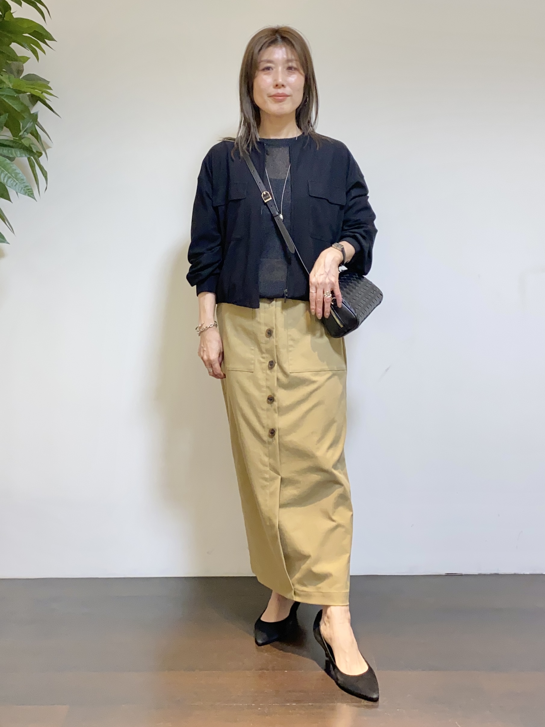 tomoさんの「UNTITLED｜【古畑星夏さん着用/洗える】シアーブルゾン」を使ったコーディネート
