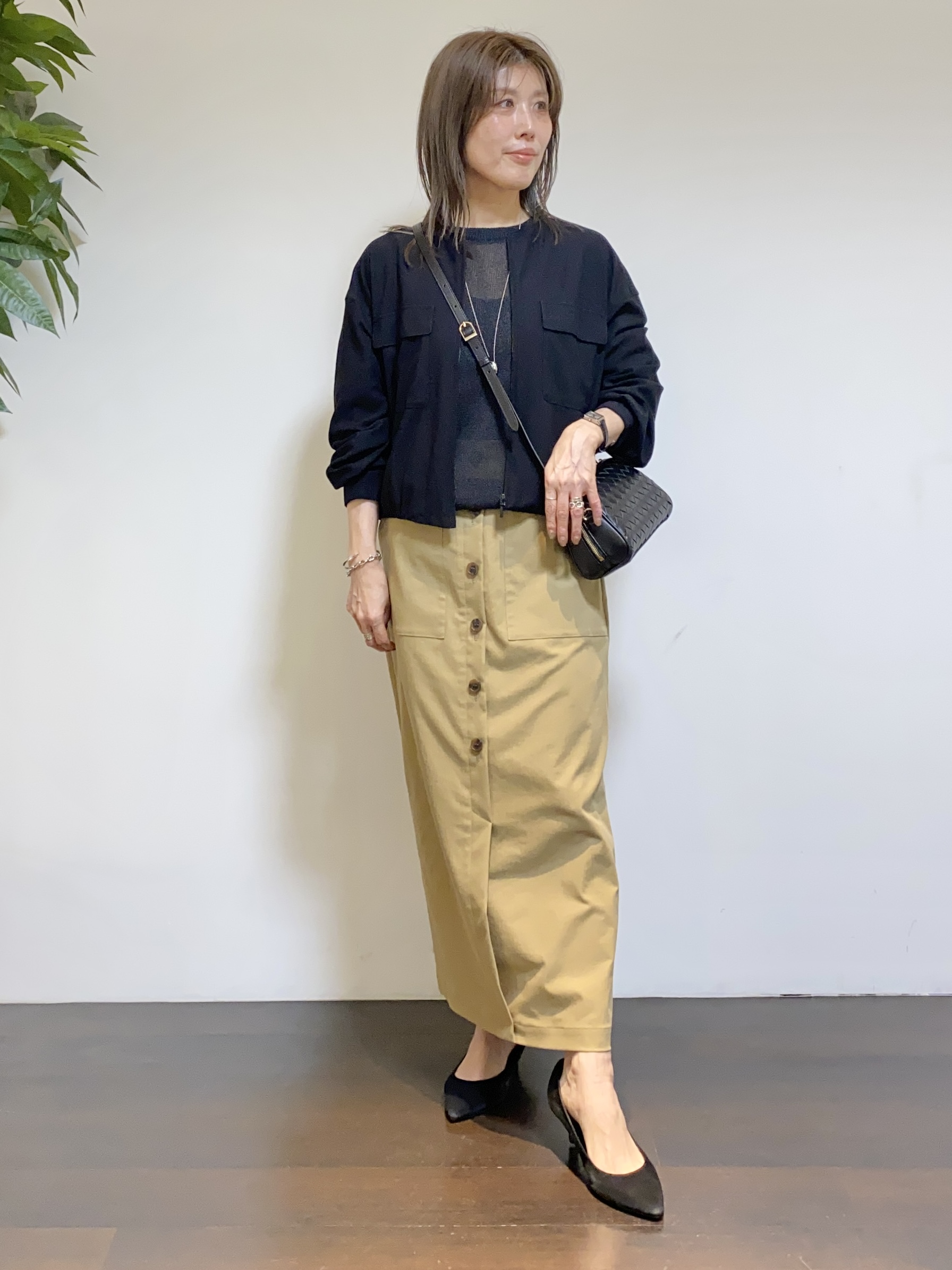 tomoさんの「UNTITLED｜【古畑星夏さん着用/洗える】シアーブルゾン」を使ったコーディネート