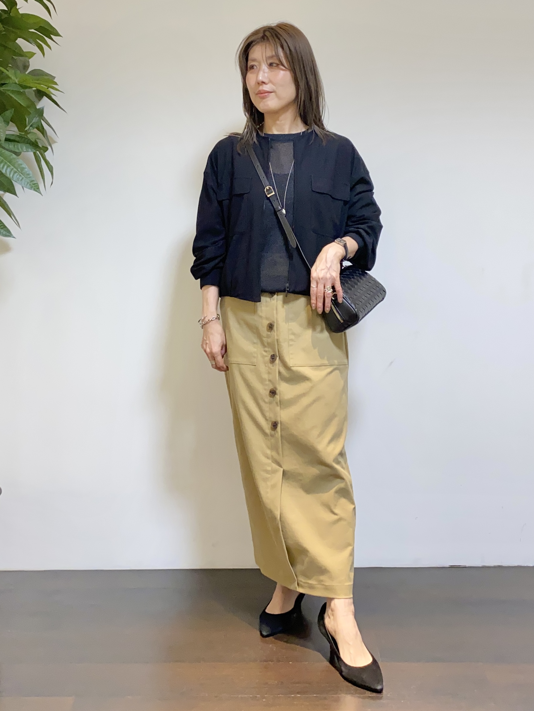 tomoさんの「UNTITLED｜【古畑星夏さん着用/洗える】シアーブルゾン」を使ったコーディネート