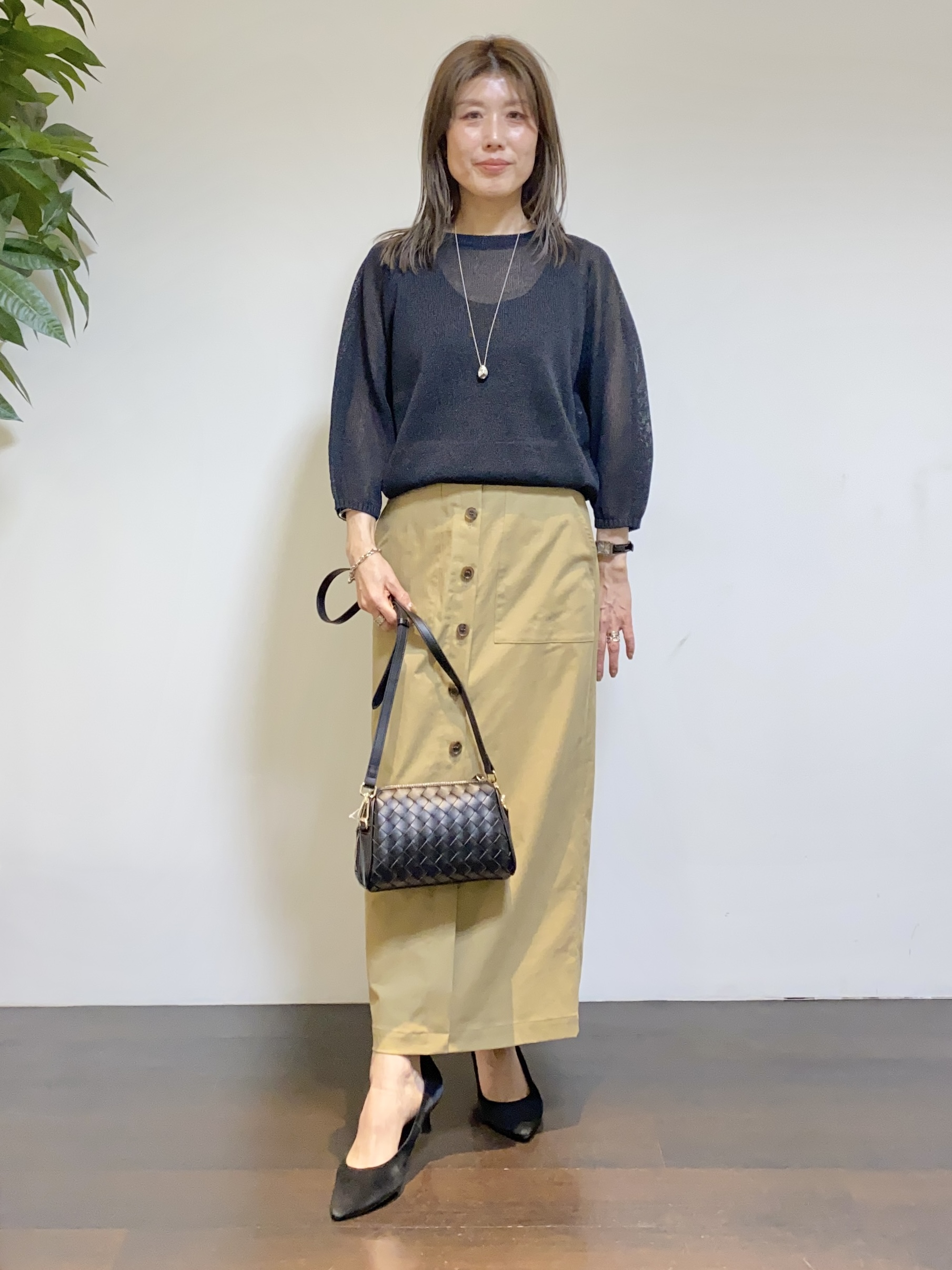 tomoさんの「UNTITLED｜【古畑星夏さん着用/洗える】シアーブルゾン」を使ったコーディネート