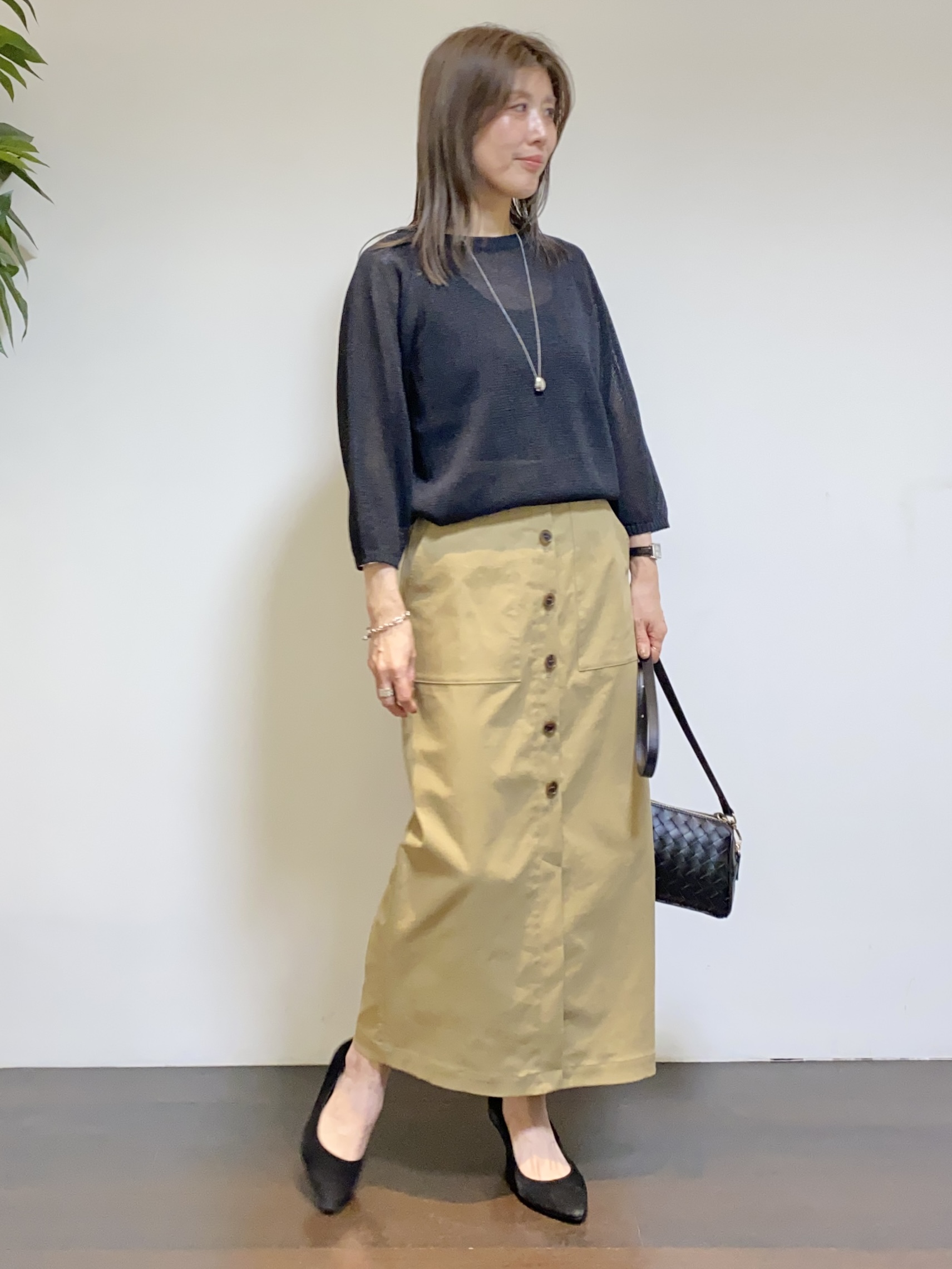 tomoさんの「UNTITLED｜【古畑星夏さん着用/洗える】シアーブルゾン」を使ったコーディネート
