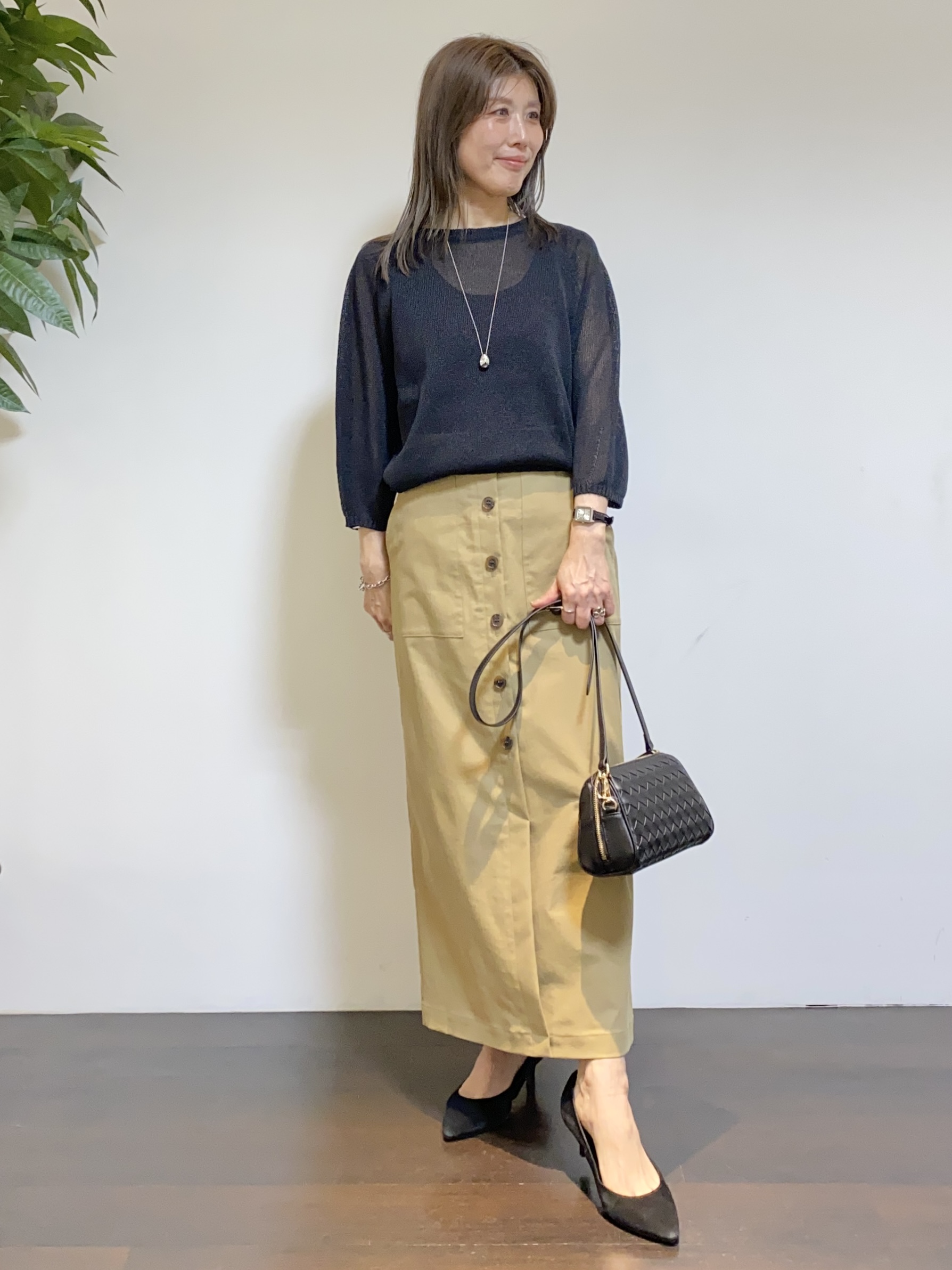 tomoさんの「UNTITLED｜【古畑星夏さん着用/洗える】シアーブルゾン」を使ったコーディネート