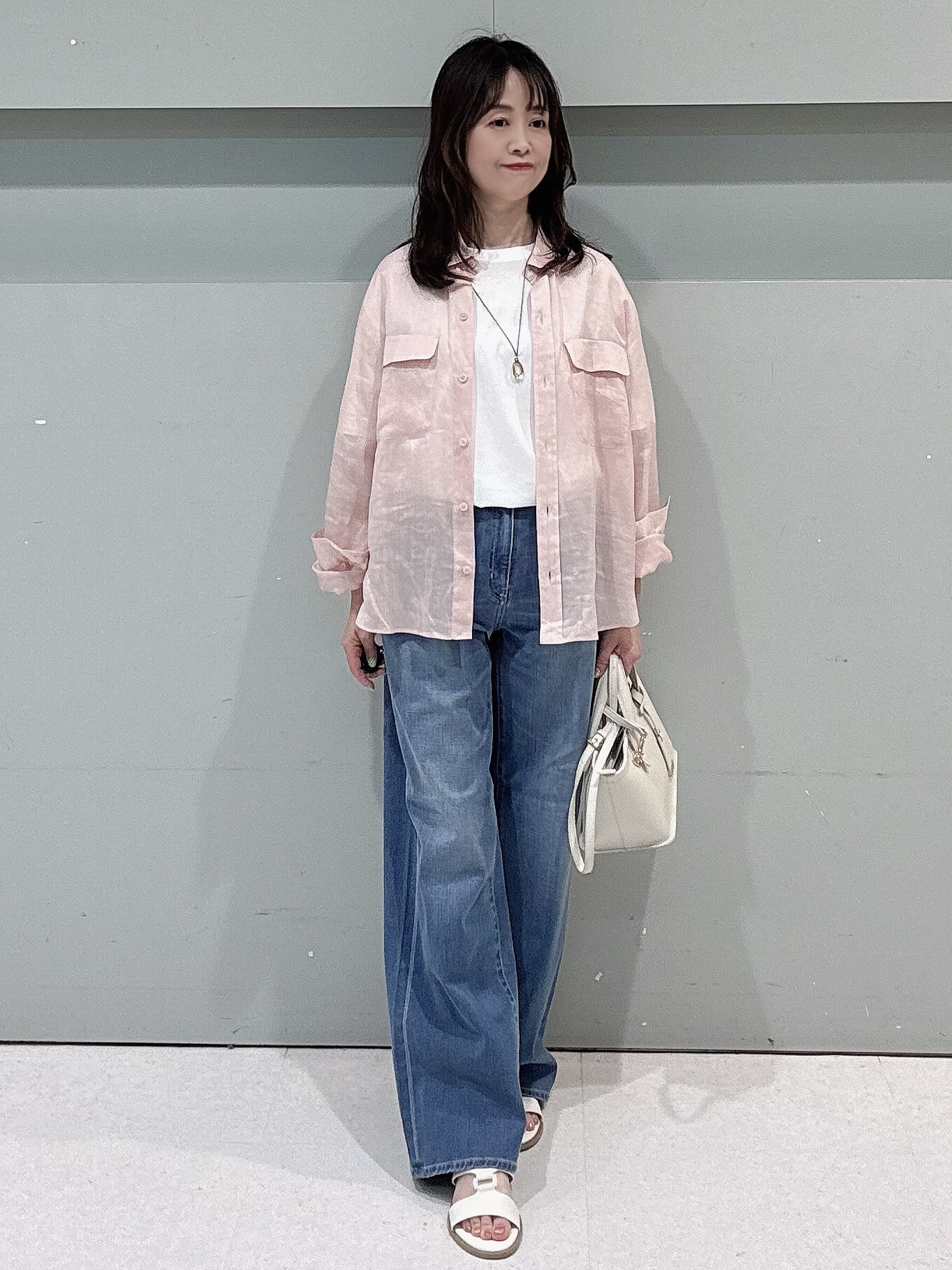 makiさんの「UNTITLED｜【古畑星夏さん着用/接触冷感】ドライタッチシャツ」を使ったコーディネート