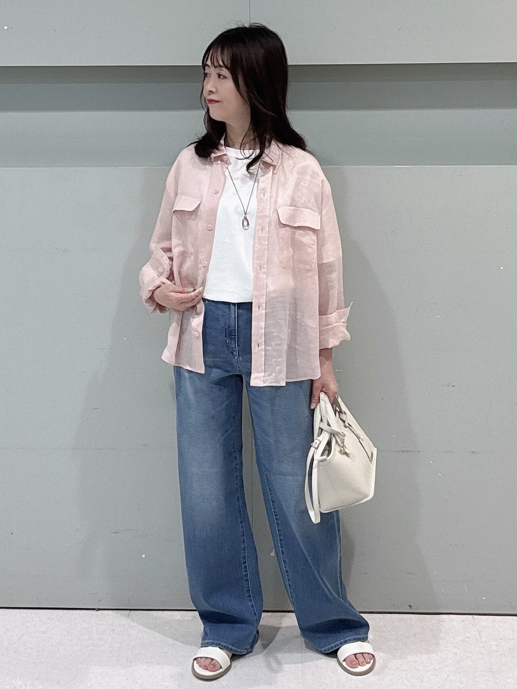 makiさんの「UNTITLED｜【古畑星夏さん着用/接触冷感】ドライタッチシャツ」を使ったコーディネート