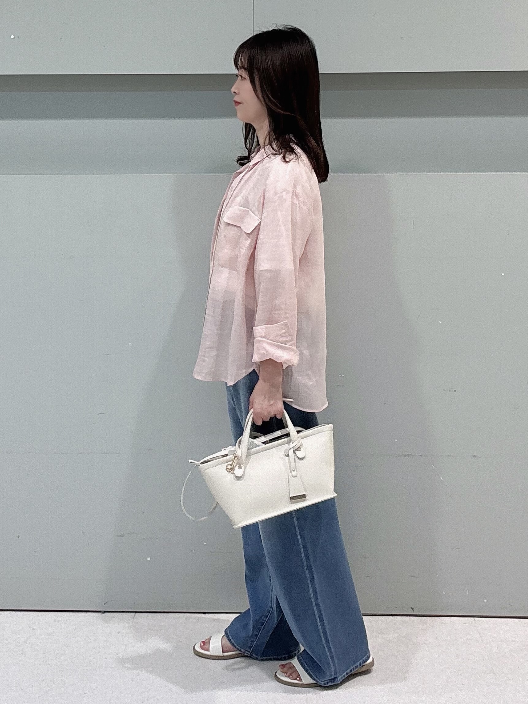 makiさんの「UNTITLED｜【古畑星夏さん着用/接触冷感】ドライタッチシャツ」を使ったコーディネート
