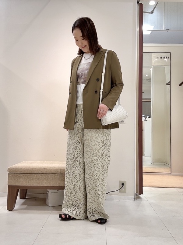 YUIさんの「UNTITLED｜【セットアップ可/接触冷感/通気性】ドライシアーダブルジャケット」を使ったコーディネート