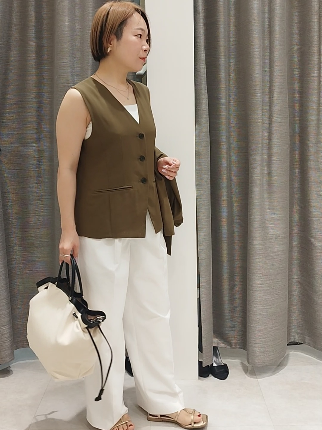 s u g iさんの「UNTITLED｜【セットアップ可/接触冷感/通気性】ドライシアーダブルジャケット」を使ったコーディネート