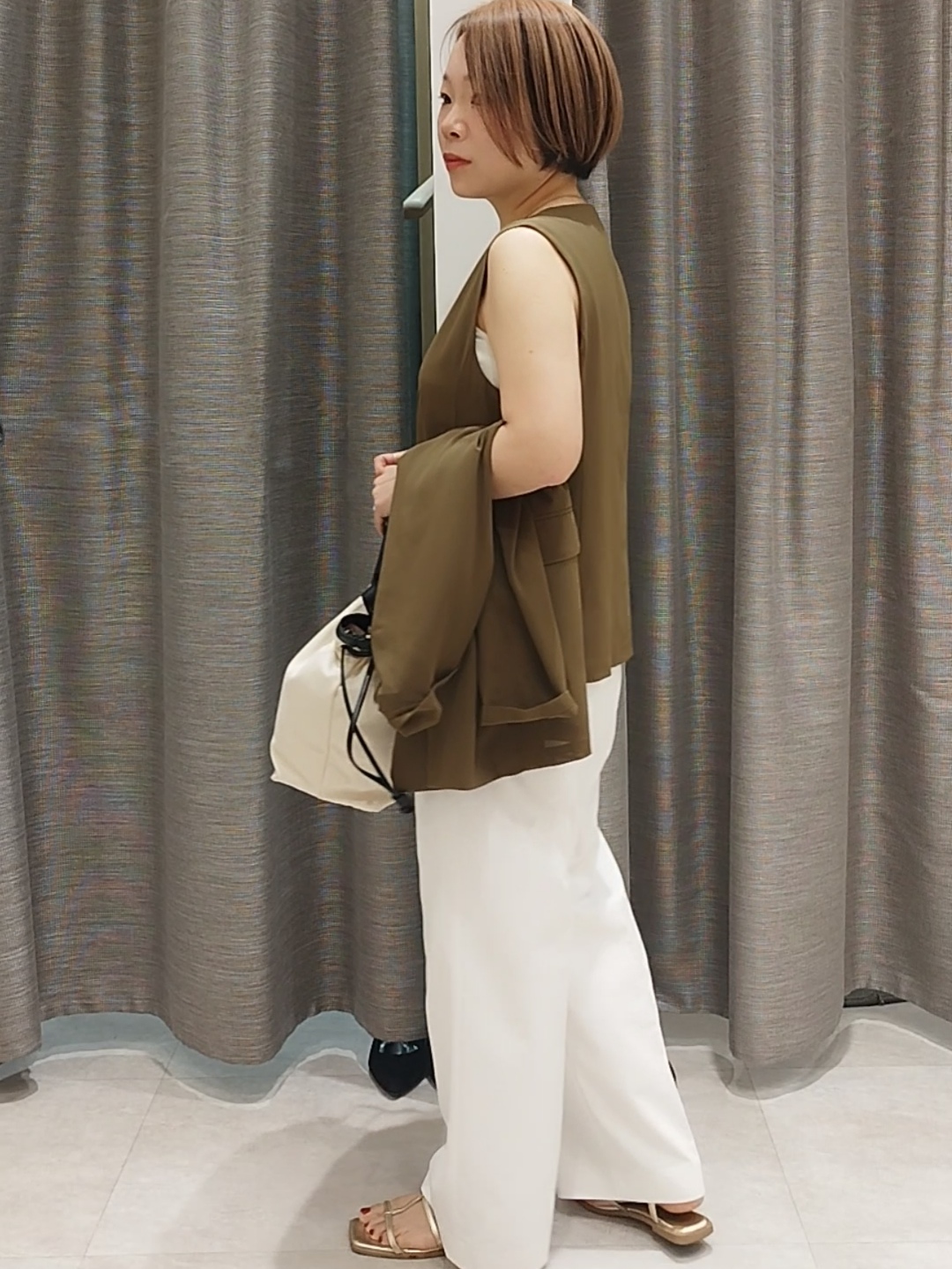 s u g iさんの「UNTITLED｜【セットアップ可/接触冷感/通気性】ドライシアーダブルジャケット」を使ったコーディネート