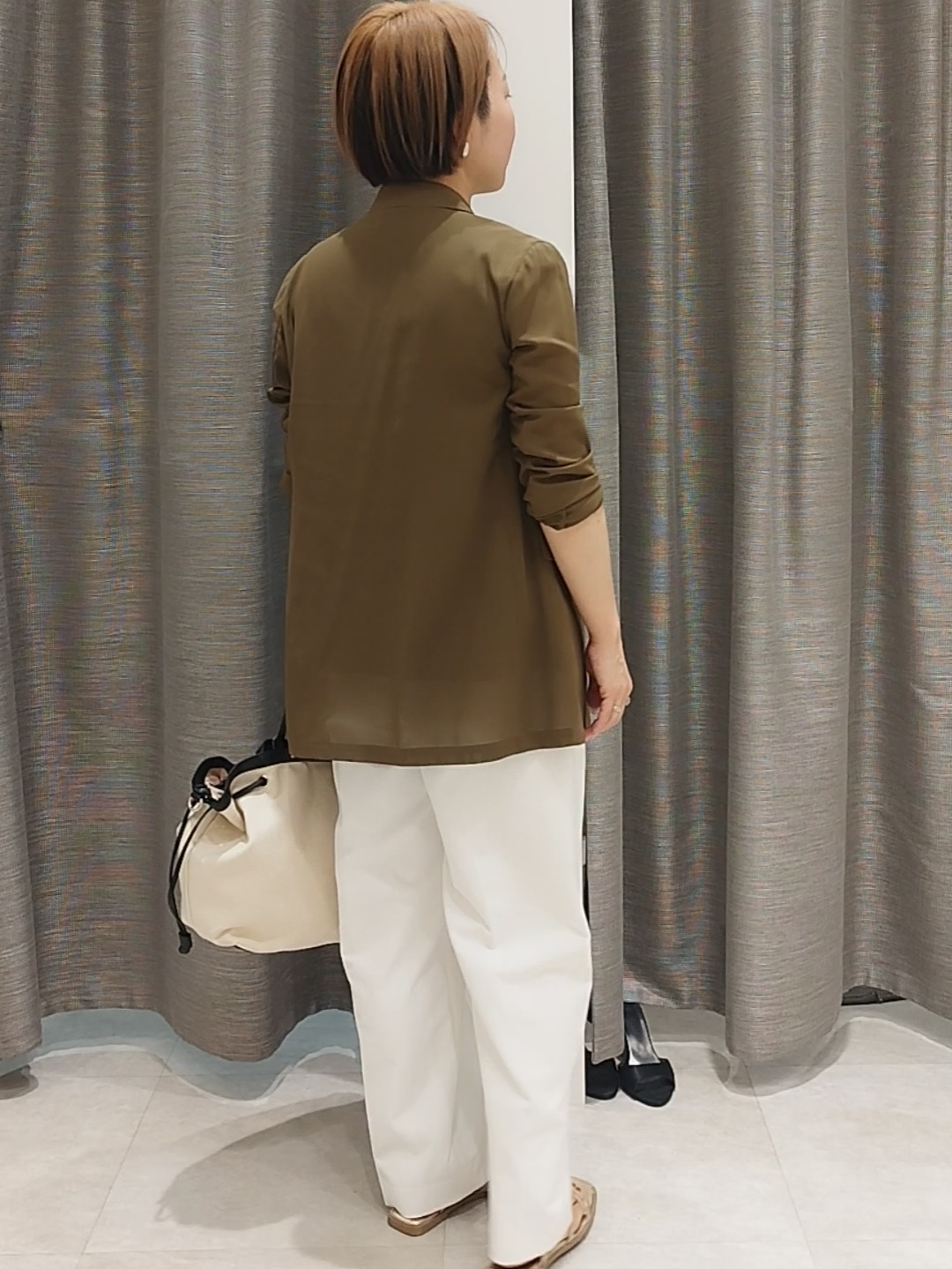 s u g iさんの「UNTITLED｜【セットアップ可/接触冷感/通気性】ドライシアーダブルジャケット」を使ったコーディネート