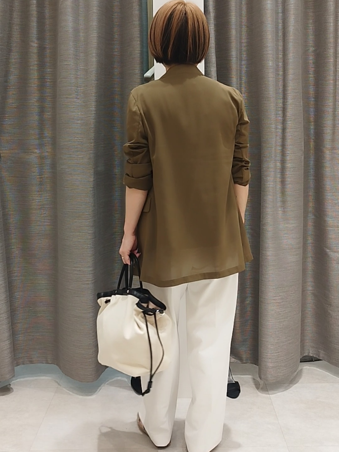 s u g iさんの「UNTITLED｜【セットアップ可/接触冷感/通気性】ドライシアーダブルジャケット」を使ったコーディネート