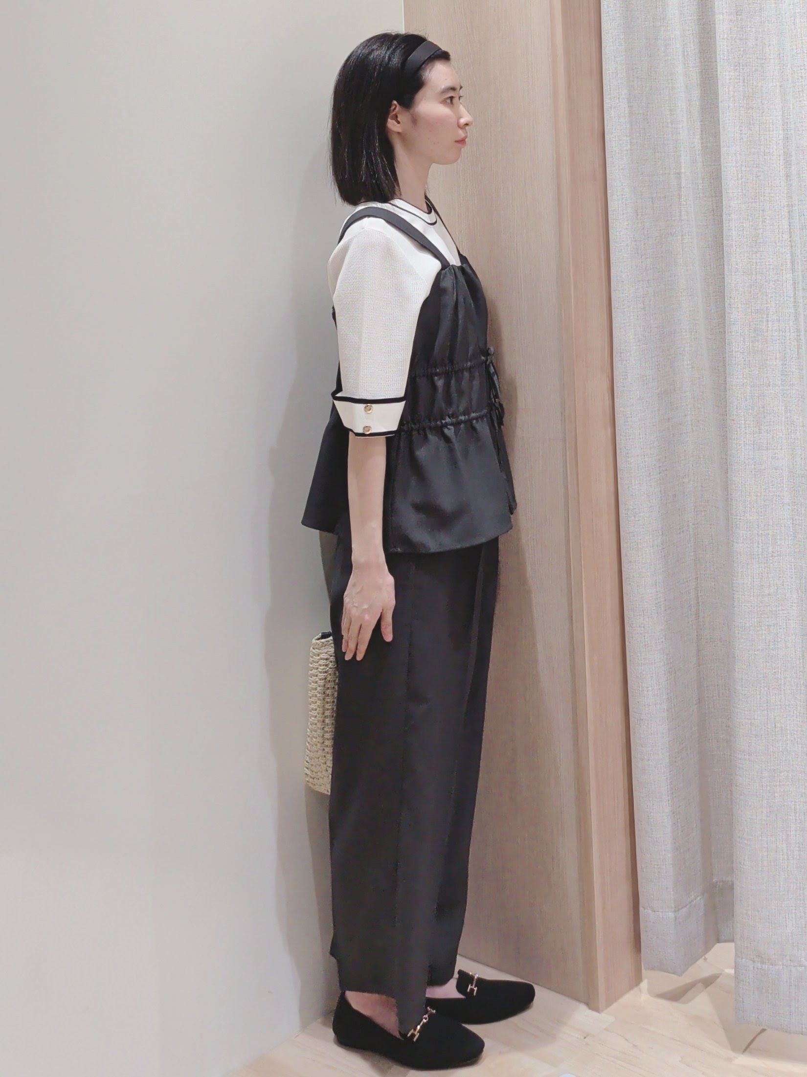 Yuiさんの「grove｜高評価！シャーリングビスチェSET UP」を使ったコーディネート