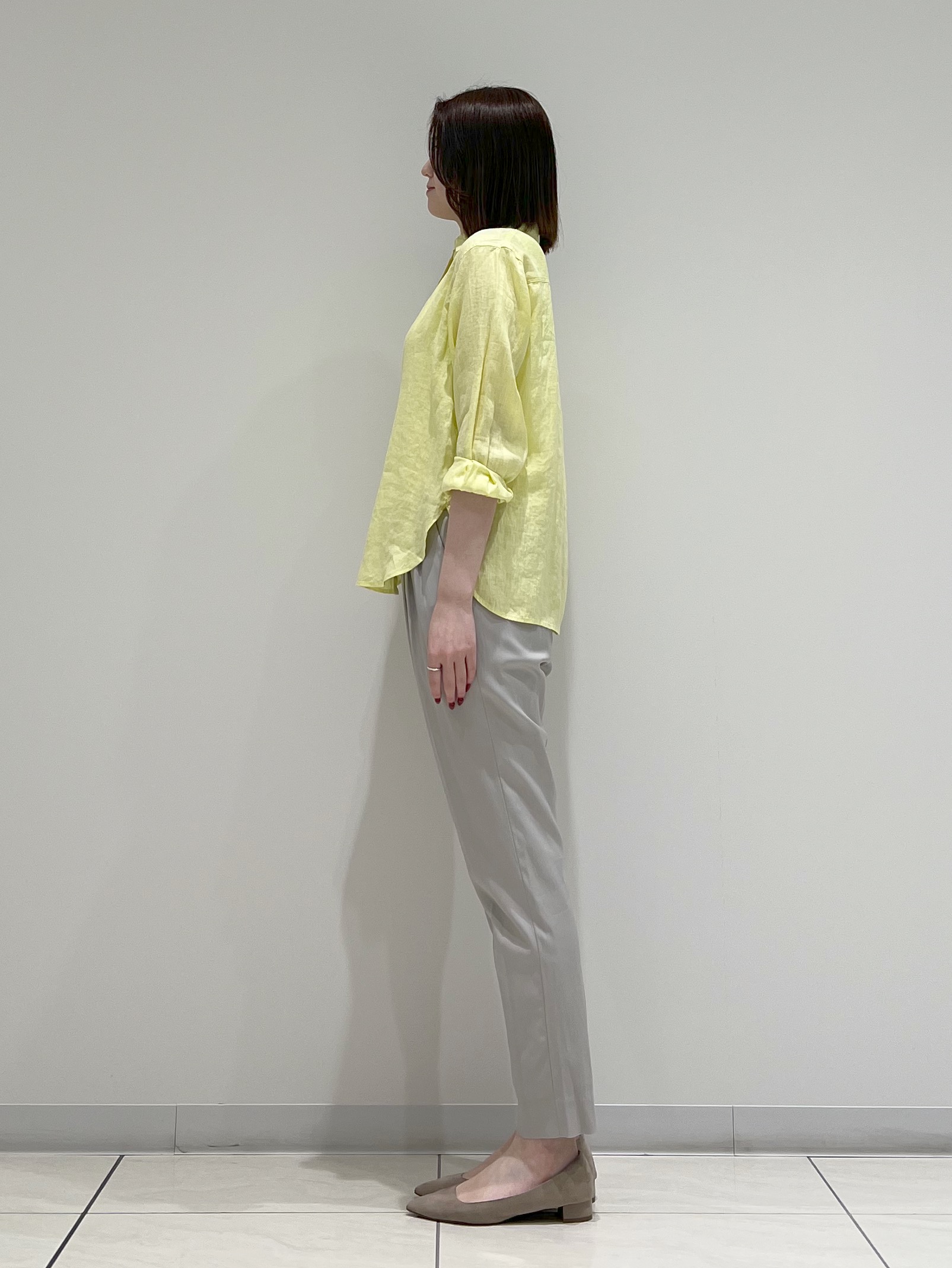 T.Kさんの「INDIVI｜【接触冷感／2WAY】カシュクールリネンシャツ」を使ったコーディネート