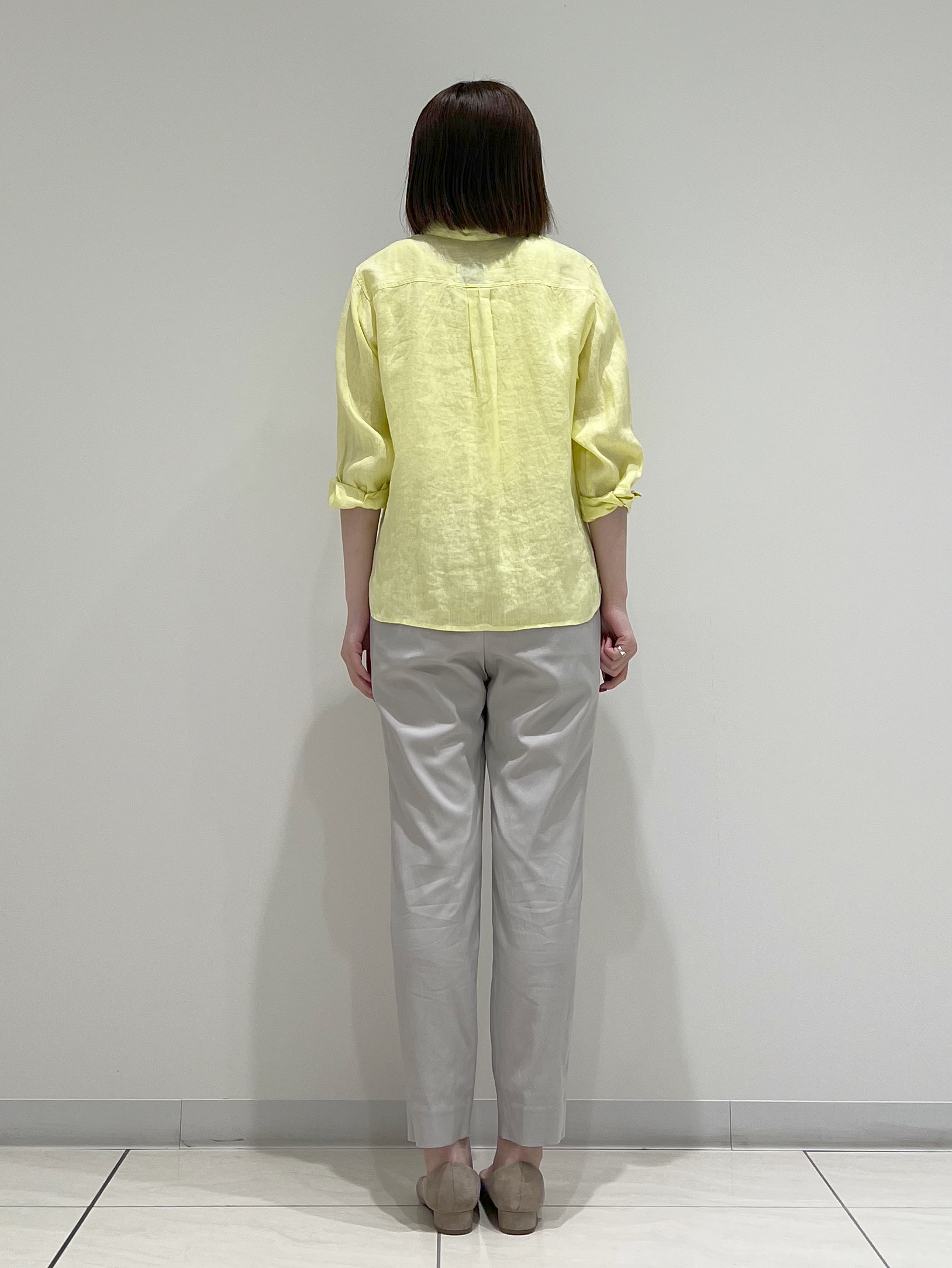 T.Kさんの「INDIVI｜【接触冷感／2WAY】カシュクールリネンシャツ」を使ったコーディネート
