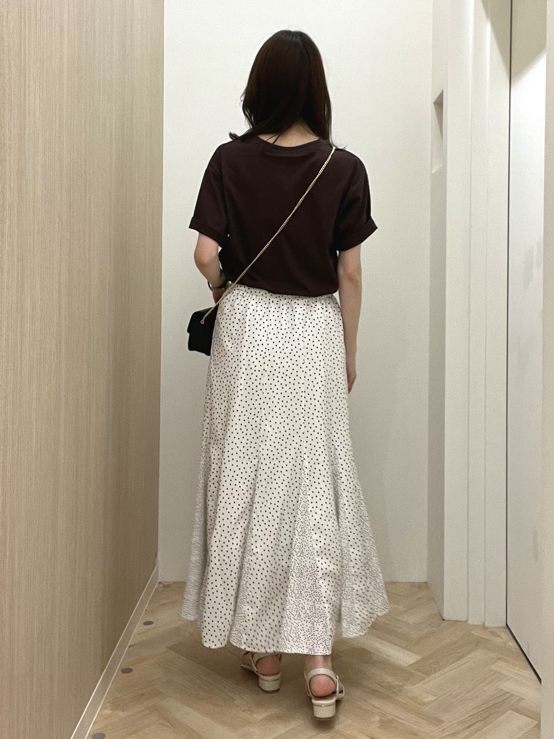  おまつさんの「grove｜【UVカット/接触冷感】プリントアソート5分袖Tシャツ」を使ったコーディネート