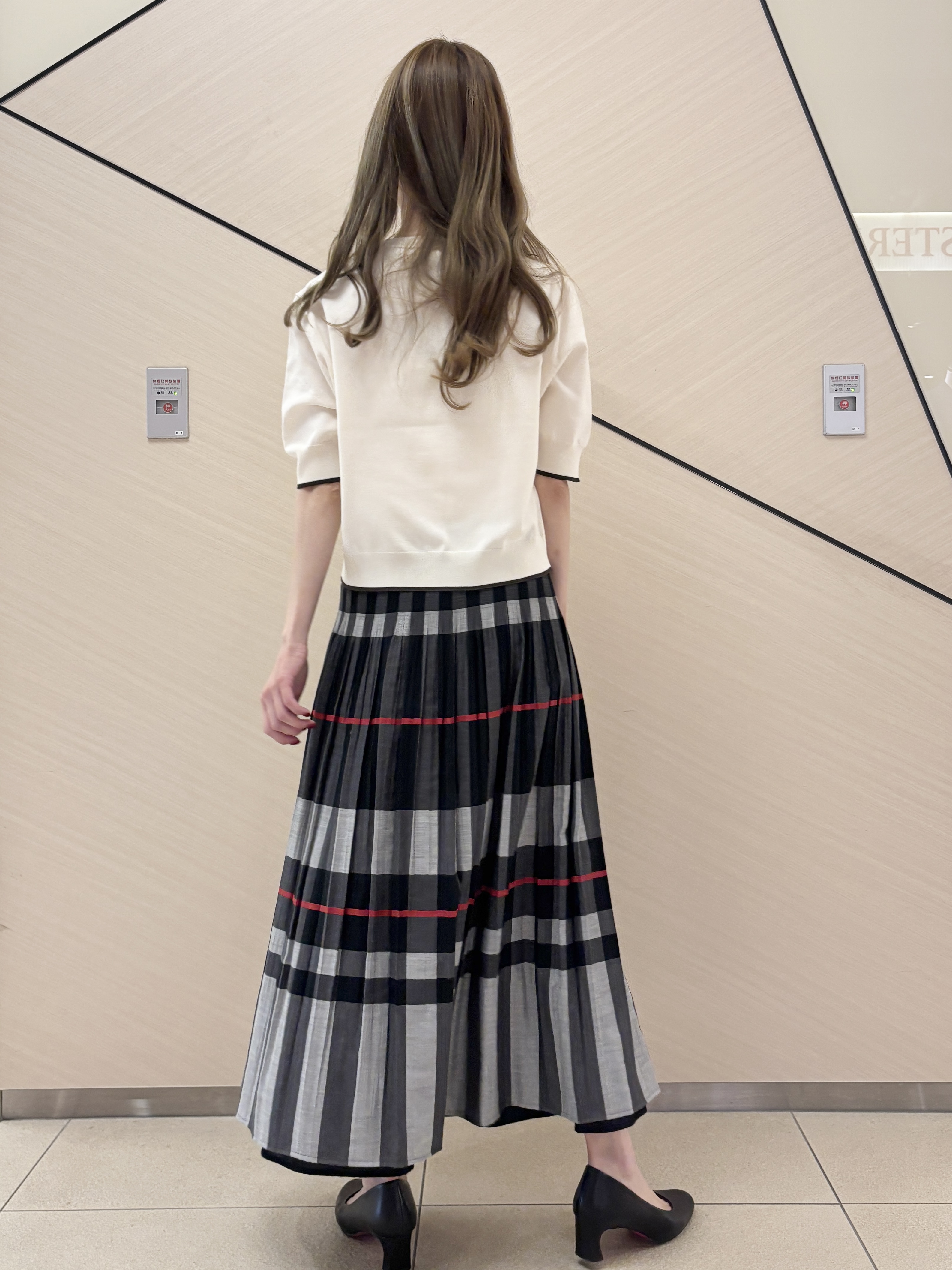 清水夏姫さんの「DRESSTERIOR｜【2WAY】リバーシブルプリーツスカート」を使ったコーディネート